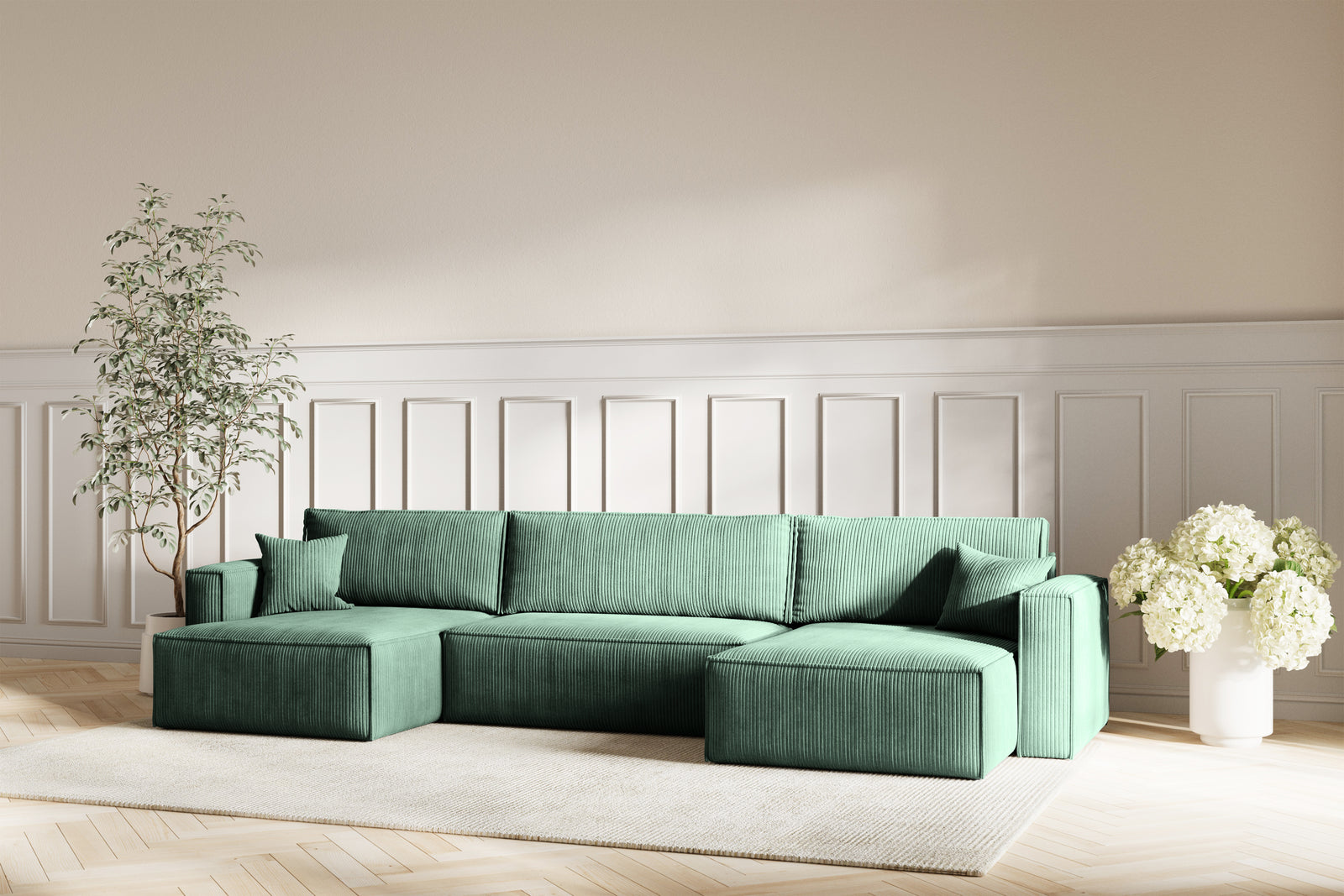 Neo Sovesofa U XL - Velvet Green