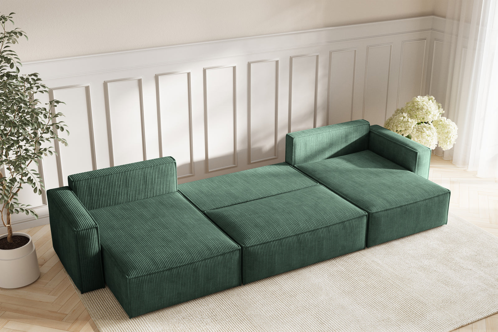 Neo Sovesofa U XL - Velvet Green