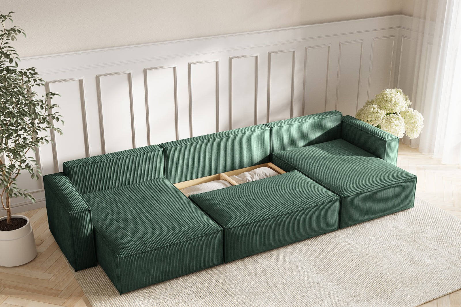 Neo Sovesofa U XL - Velvet Green