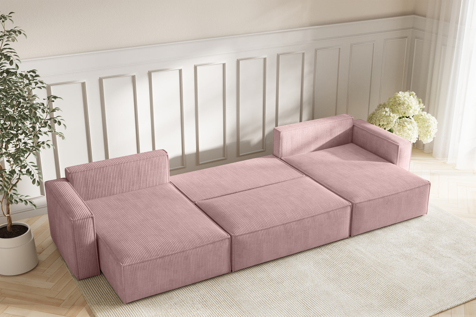 Neo Sovesofa U XL - Velvet Rose