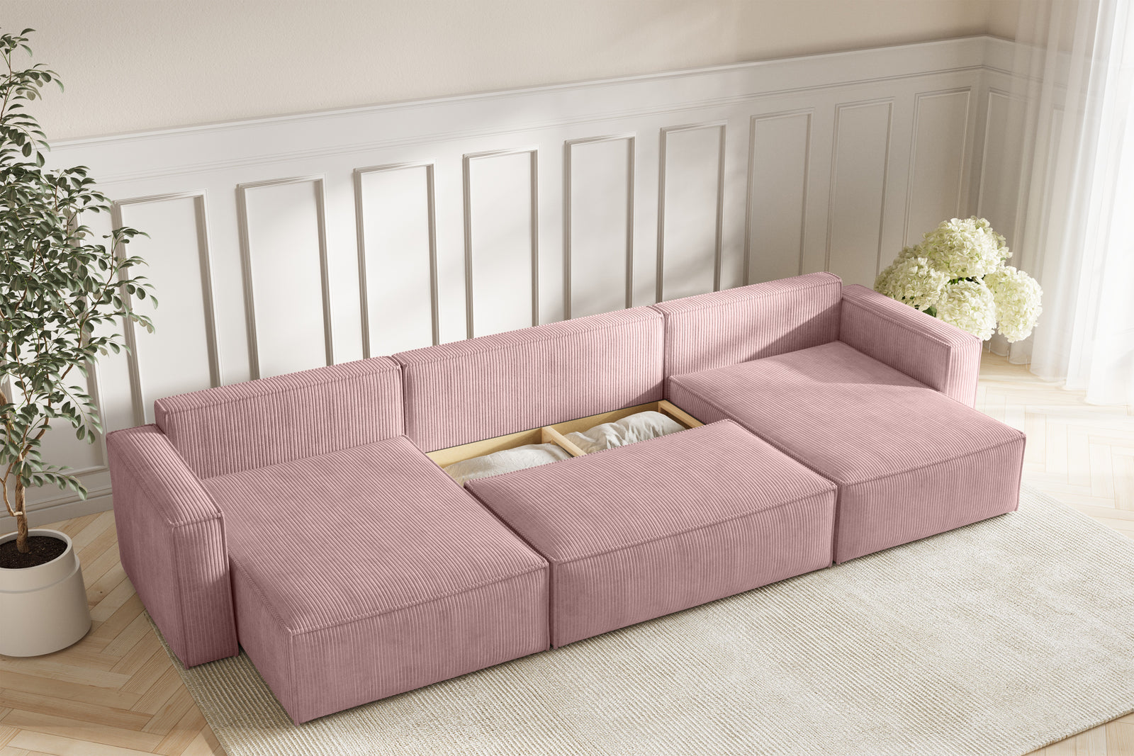 Neo Sovesofa U XL - Velvet Rose