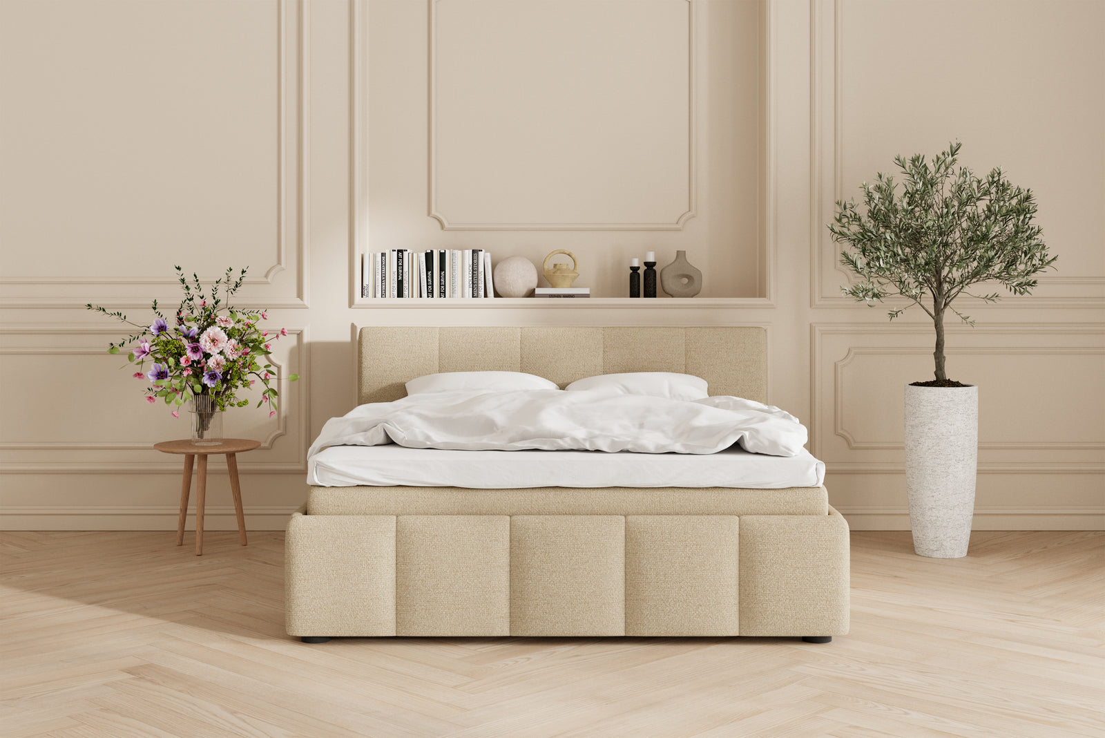 SÖVNN Neva sengeramme - 180x200 - Lys beige