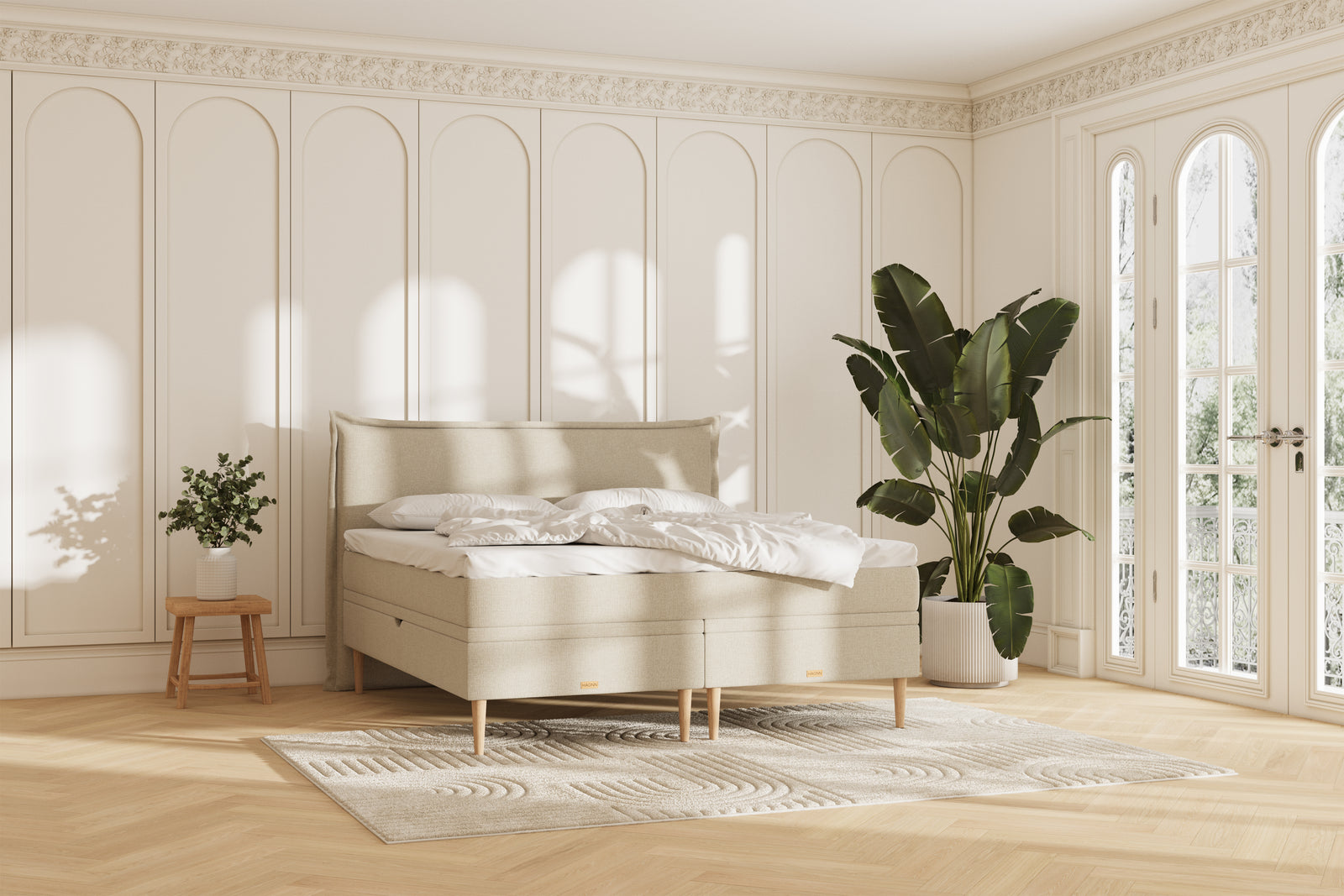 Noor Opbevaringsseng - 180x200 - beige