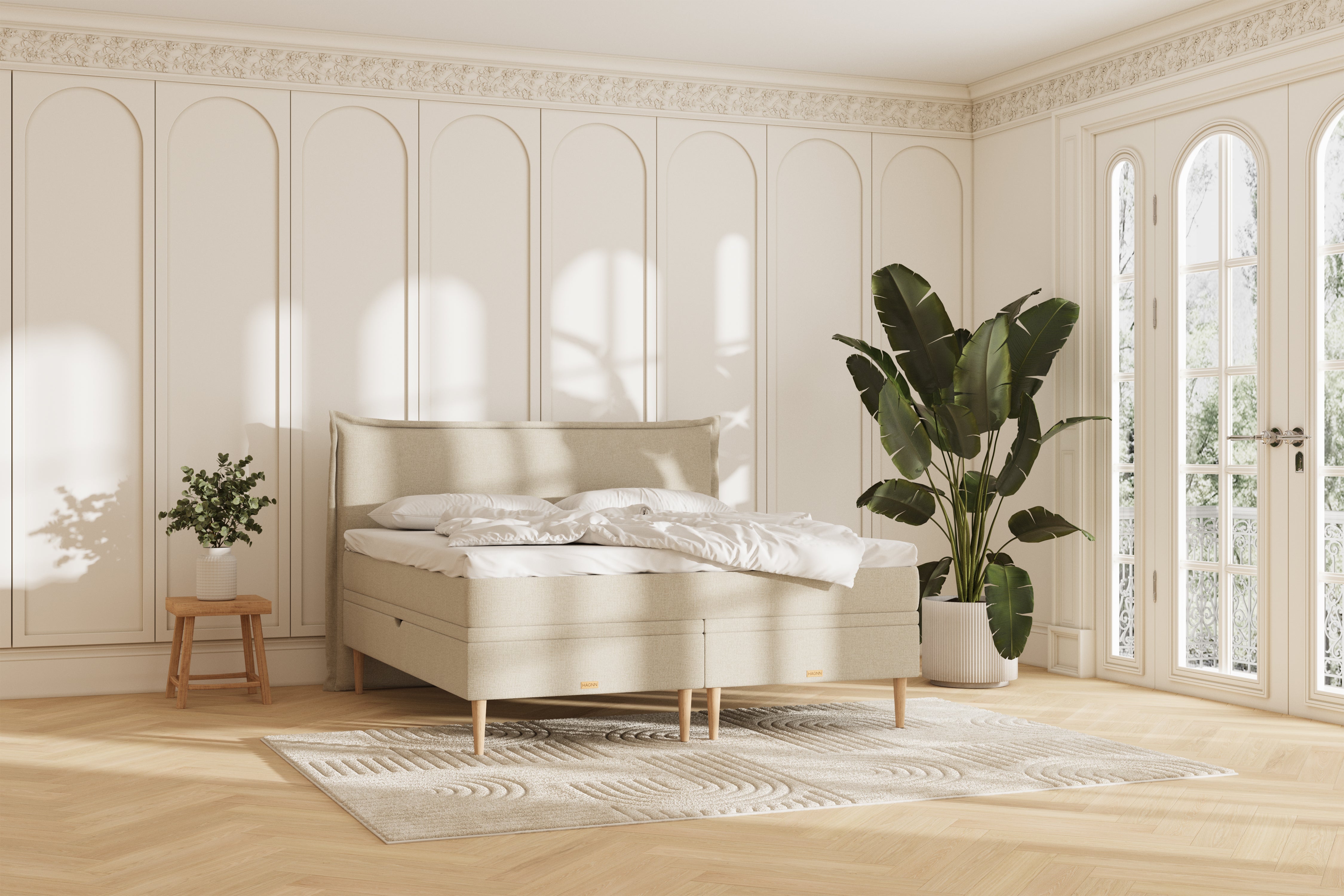 Noor Opbevaringsseng - beige - 180x200