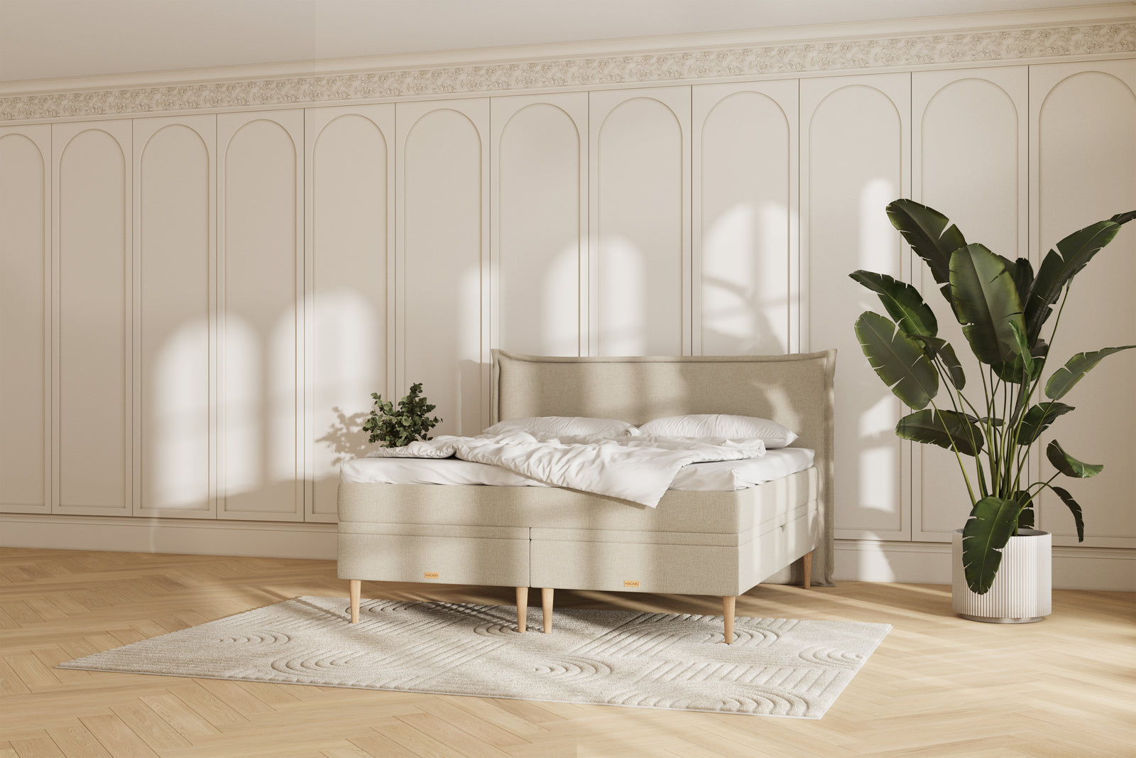 Noor Opbevaringsseng - 180x200 - beige