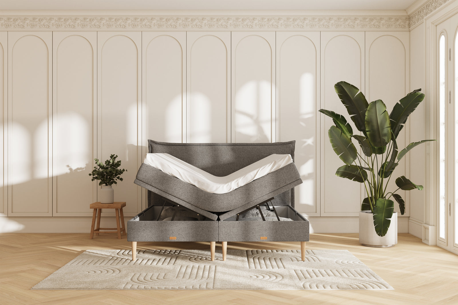 Noor Opbevaringsseng - 180x200 - grey