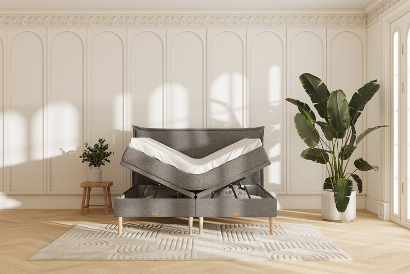 Noor Opbevaringsseng - 180x200 - grey