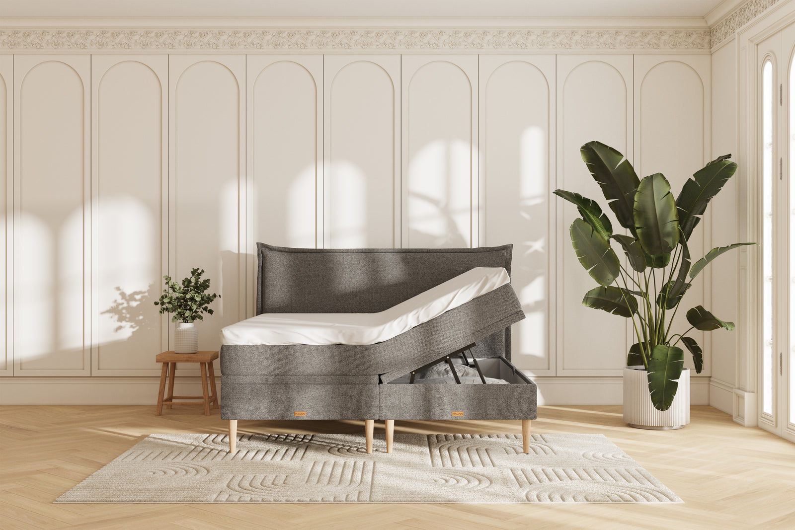 Noor Opbevaringsseng - 180x200 - grey