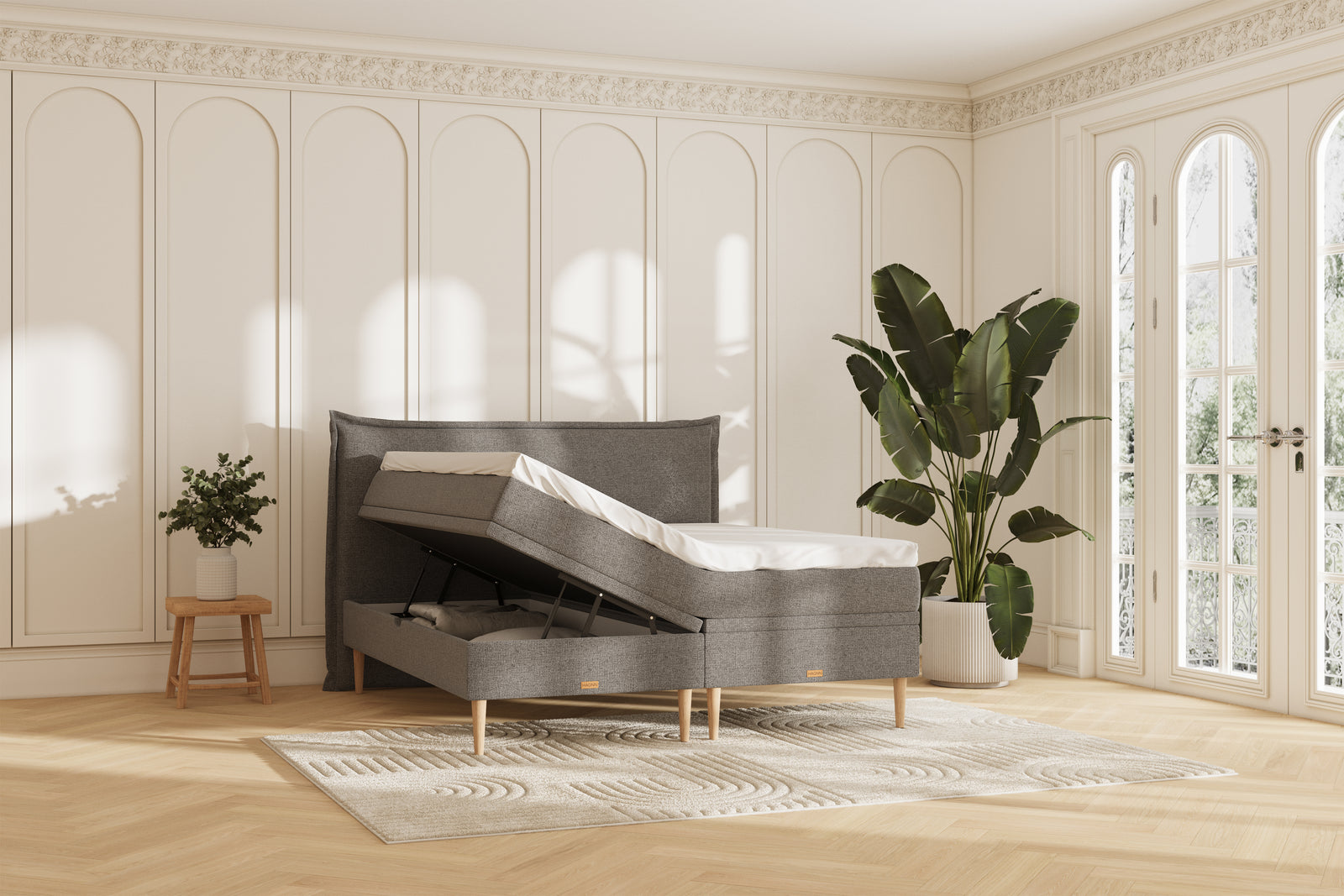 Noor Opbevaringsseng - 180x200 - grey