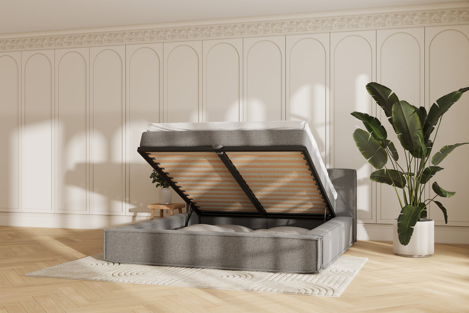 Oria sengeramme - 160x200 - grey