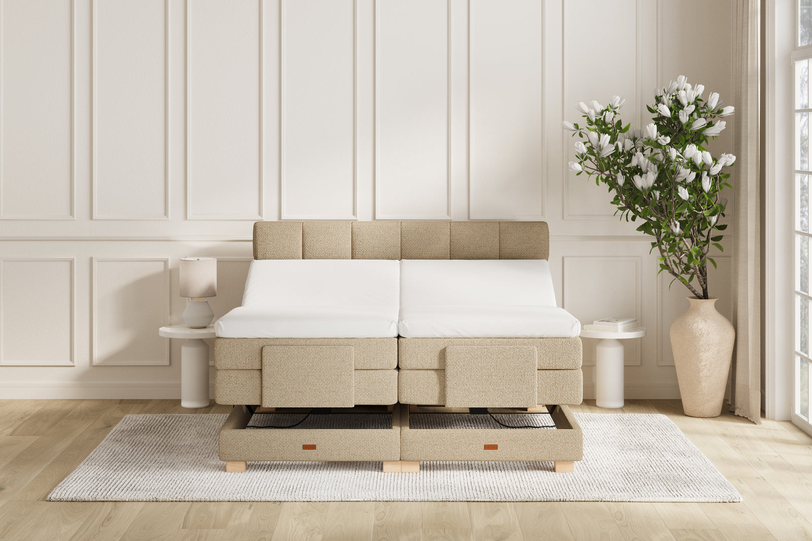 SÖVNN Osva Elevationsseng - 160x200 - Sand