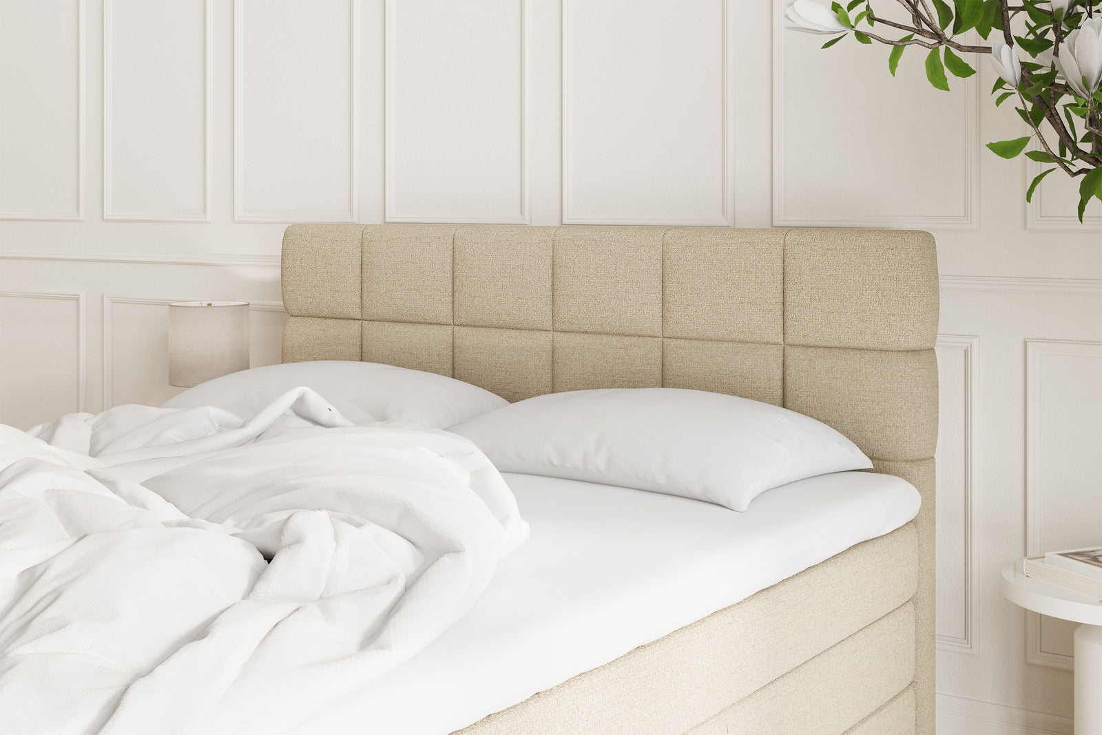 SÖVNN Osva Elevationsseng - 140x200 - Lys beige