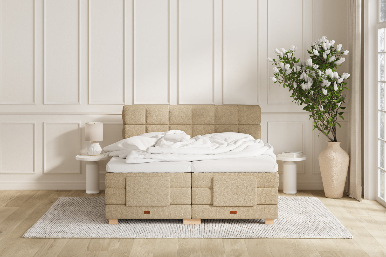 SÖVNN Osva Elevationsseng - 160x200 - Sand