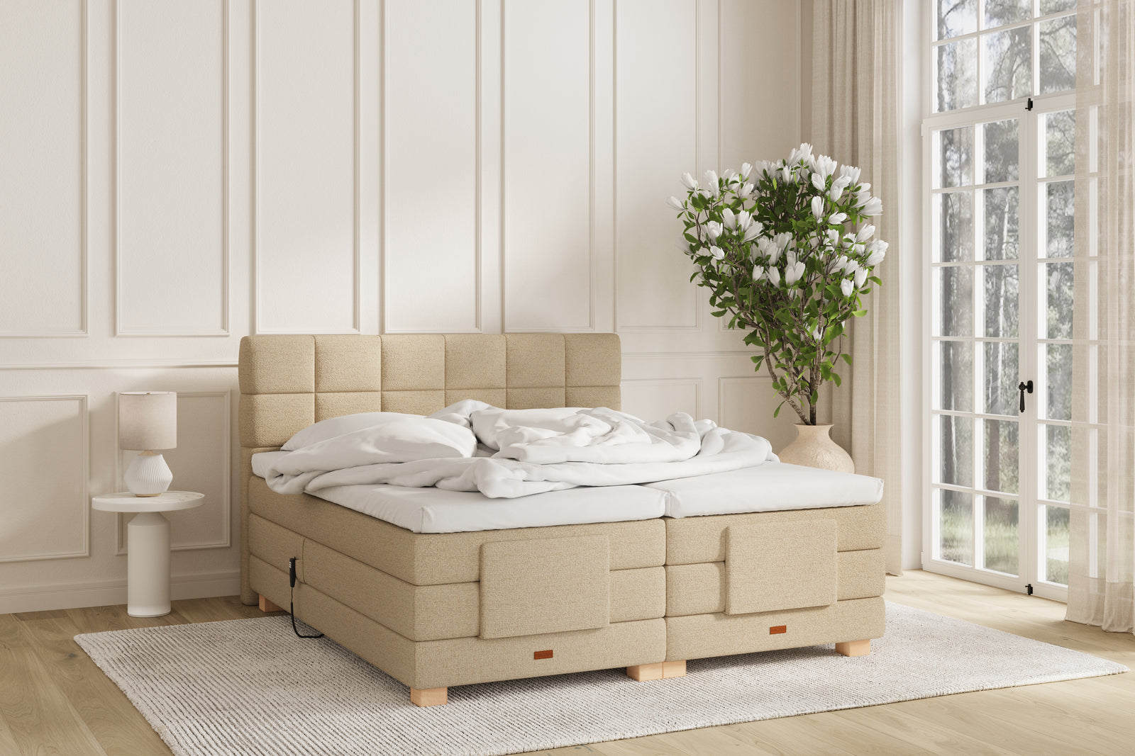 SÖVNN Osva Elevationsseng - 160x200 - Sand