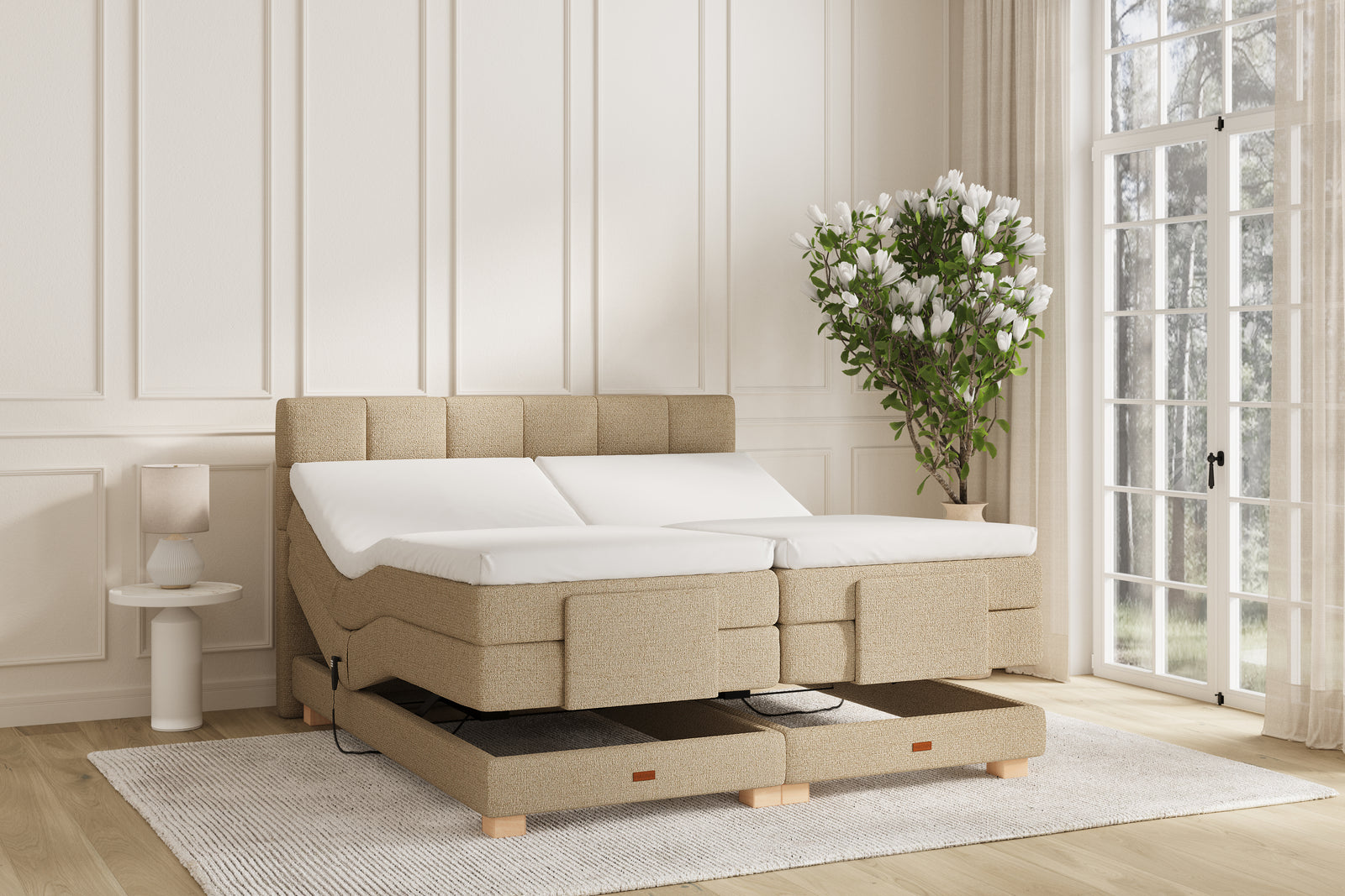 SÖVNN Osva Elevationsseng - 160x200 - Sand