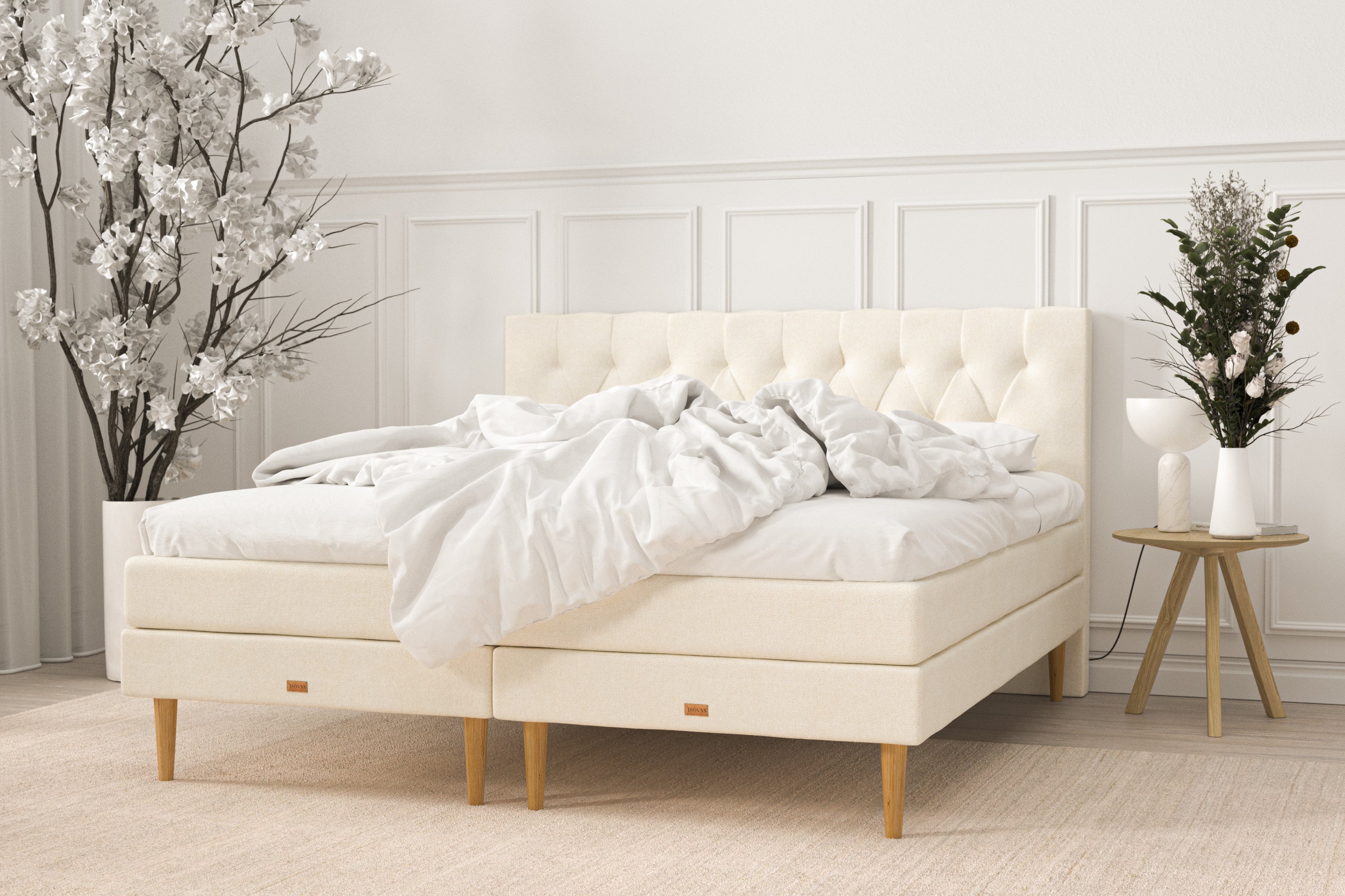 SÖVNN Luna Kontinentalseng - 180x210 - Lys beige