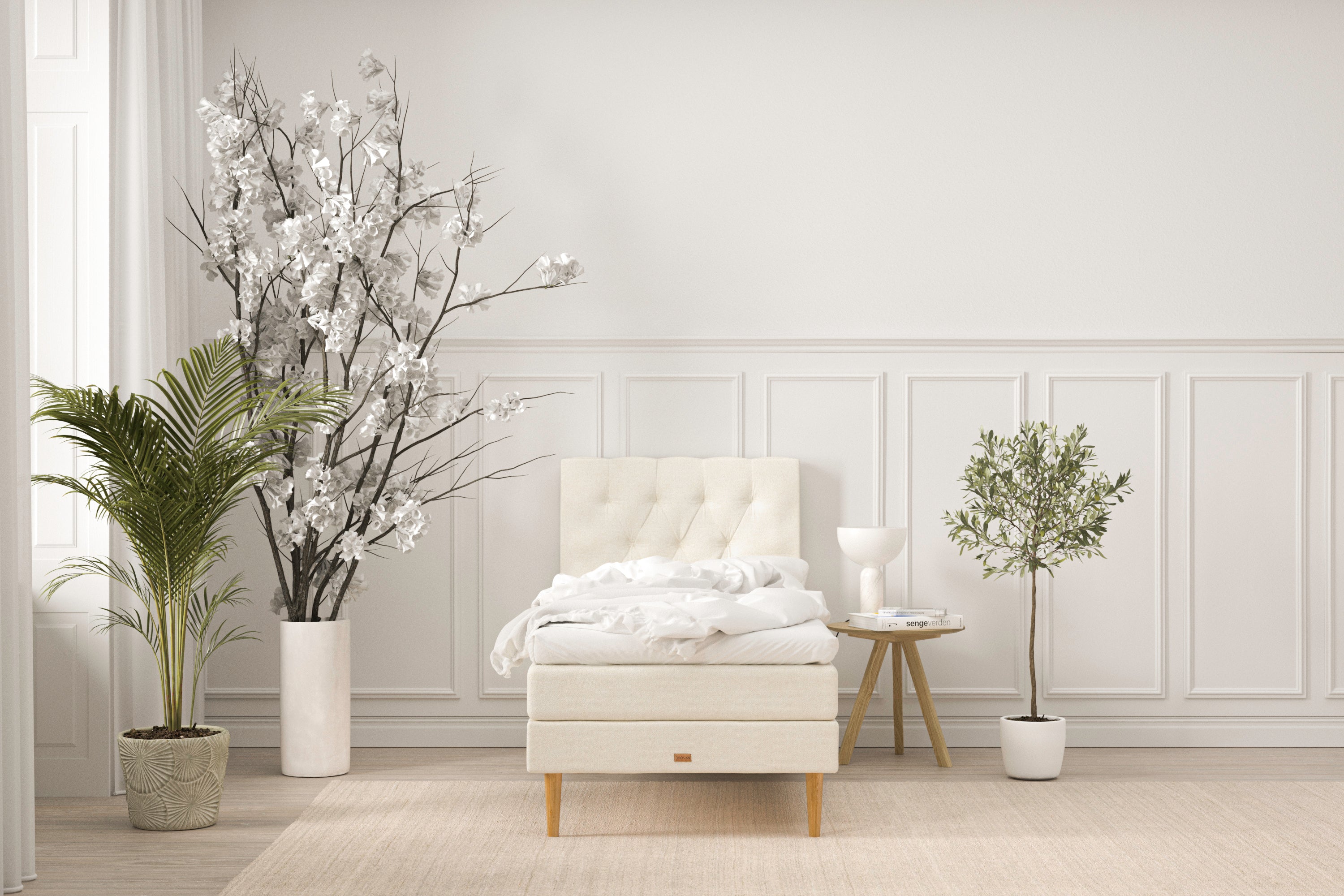 SÖVNN Emma Kontinentalseng - 80x200 - Lys beige