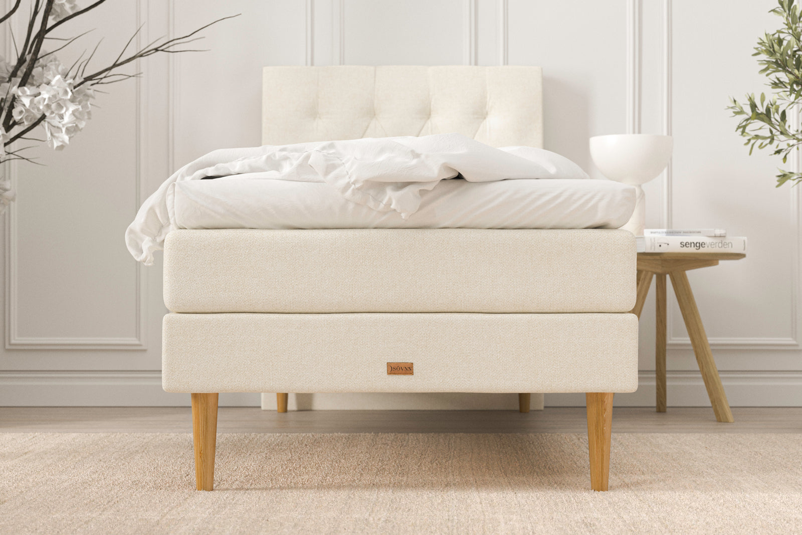 SÖVNN Elia Kontinentalseng - 80x200 - Lys beige