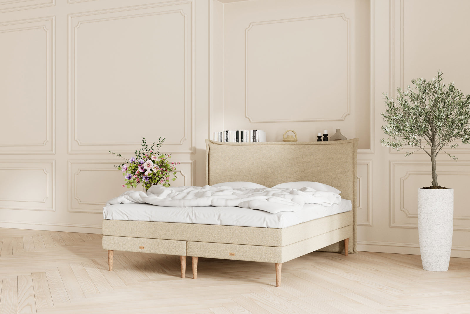 SÖVNN Prestige Kontinentalseng - 180x210 - Lys beige