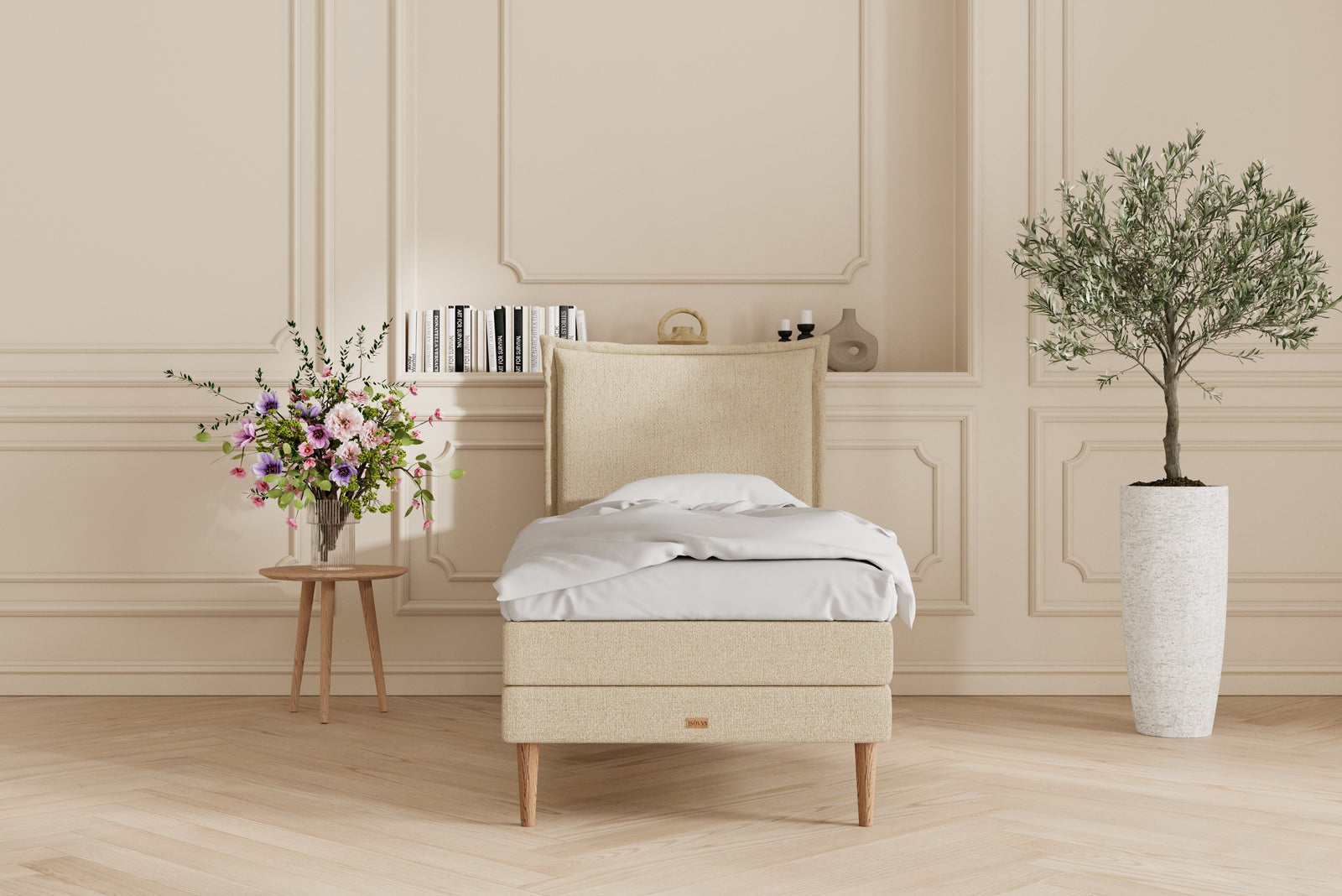 SÖVNN Prestige Kontinentalseng - 90x200 - Lys beige