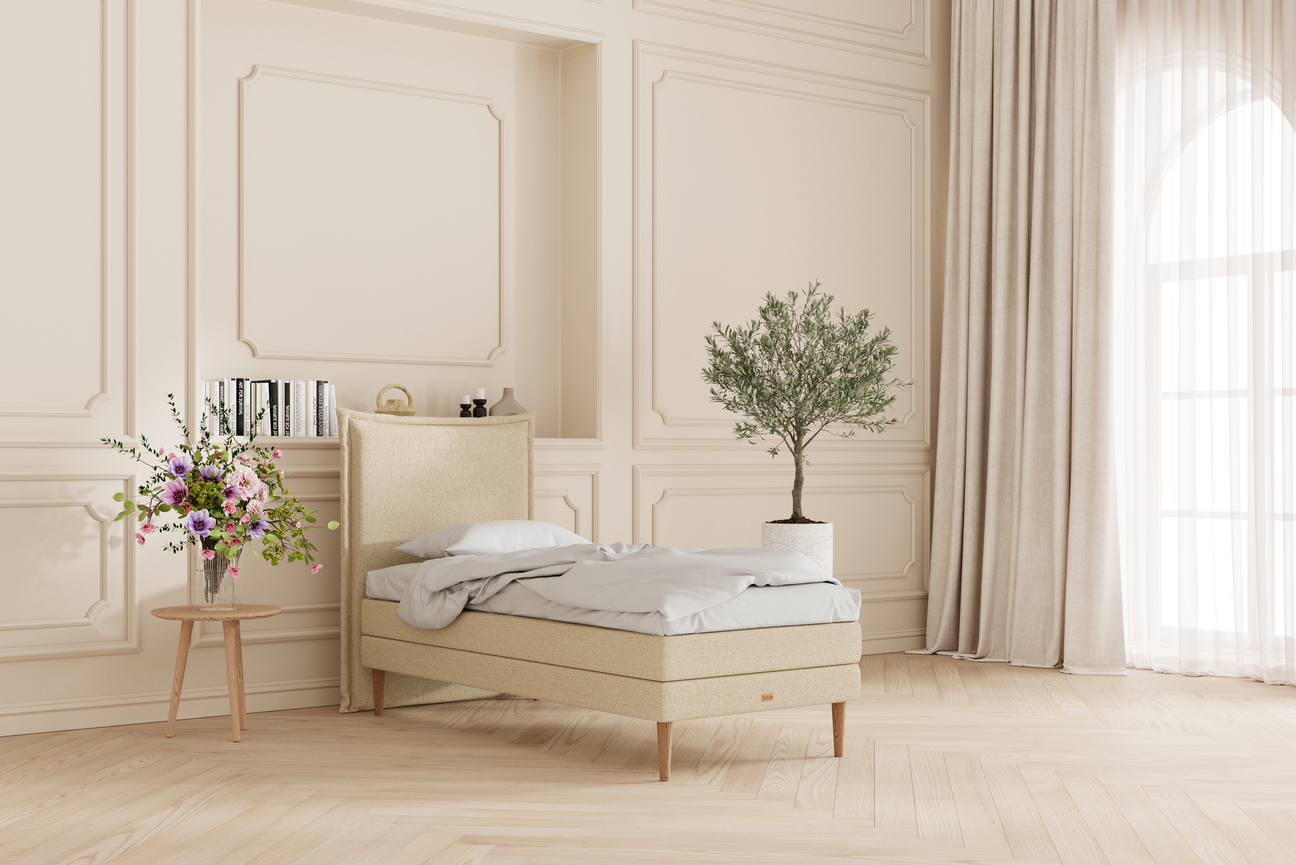 SÖVNN Prestige Kontinentalseng - 90x200 - Lys beige