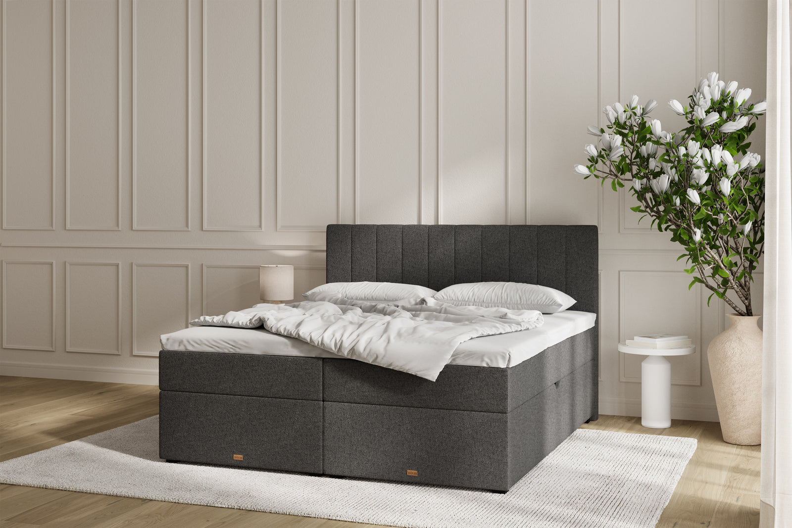 SÖVNN Ronja Boxseng Med Opbevaring - 180x200 - Grå