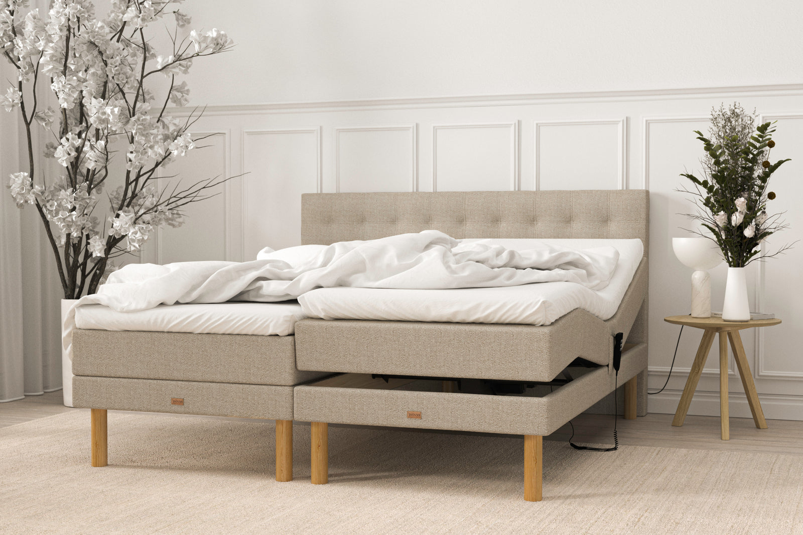 SÖVNN Deluxe Elevationsseng - 180x200 - Sand