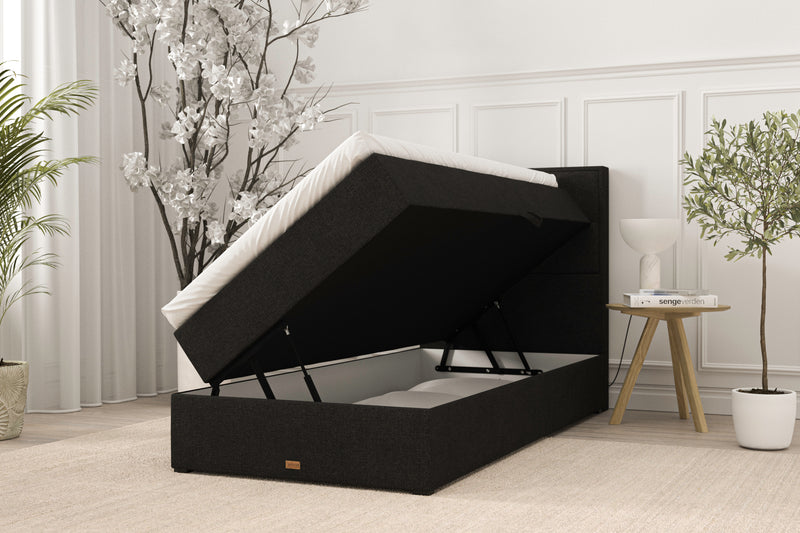 SÖVNN Freya Boxseng Med Opbevaring - 80x200 - Sort