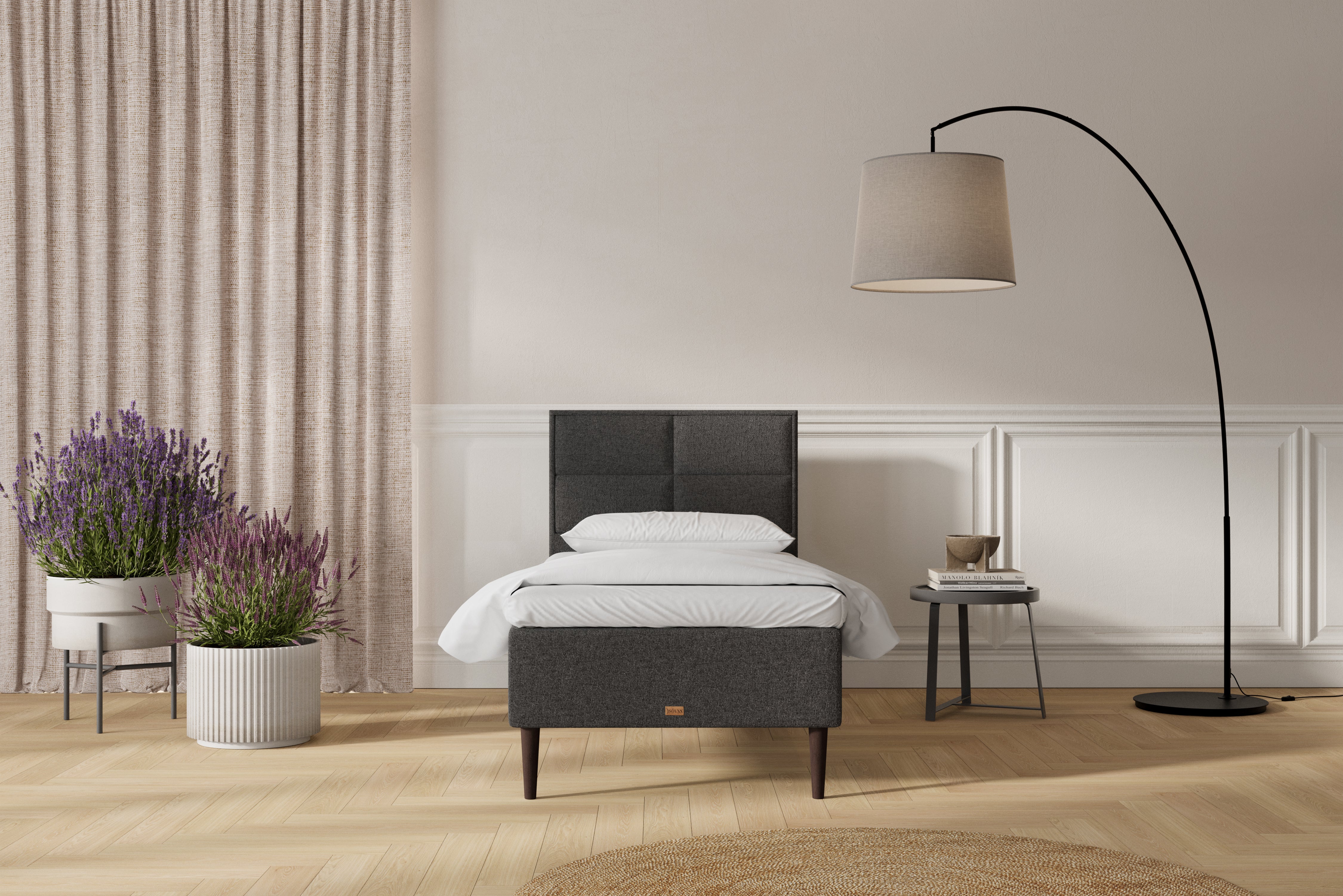 SÖVNN Saga Boxmadras - 90x200 - Grå