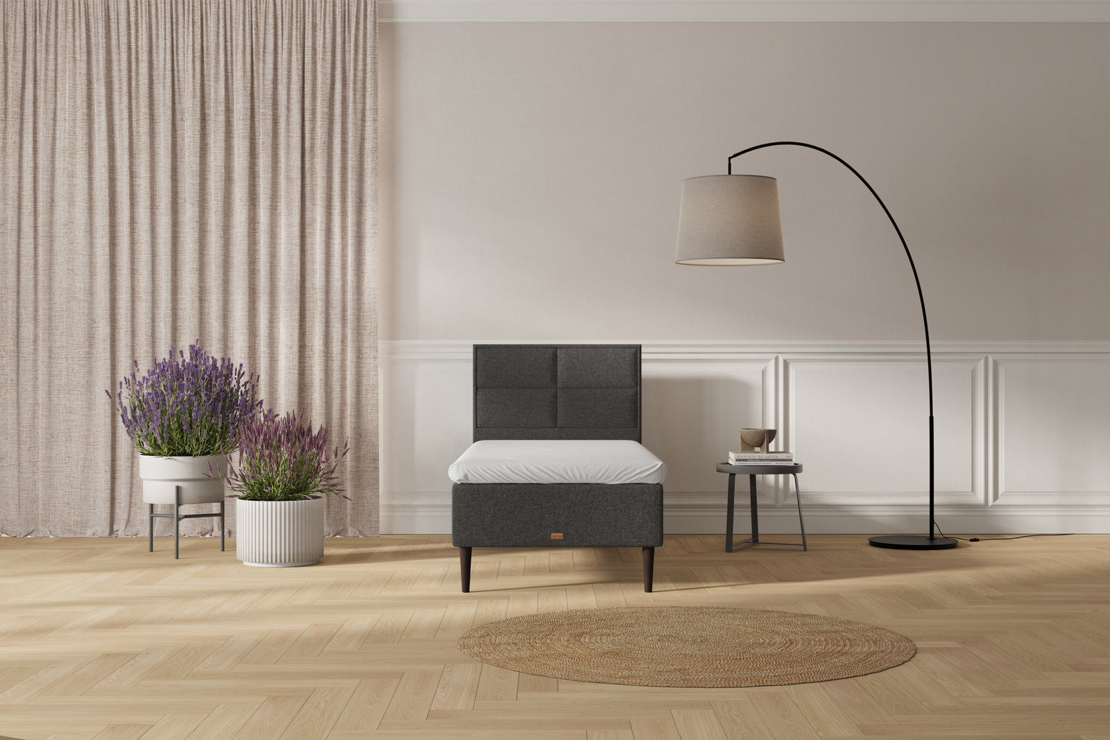 SÖVNN Saga Boxmadras - 80x200 - Grå