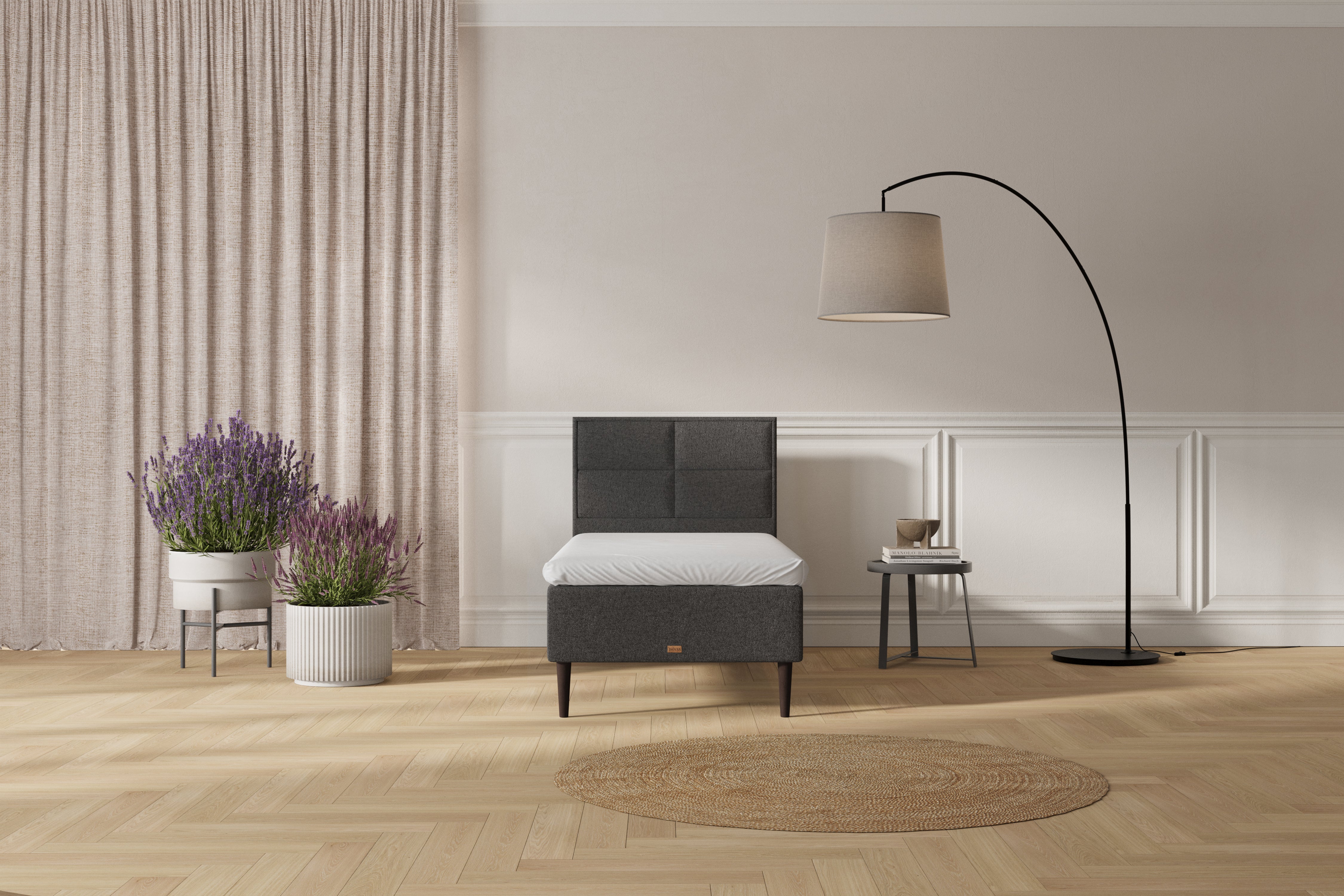 SÖVNN Saga Boxmadras - 90x200 - Grå