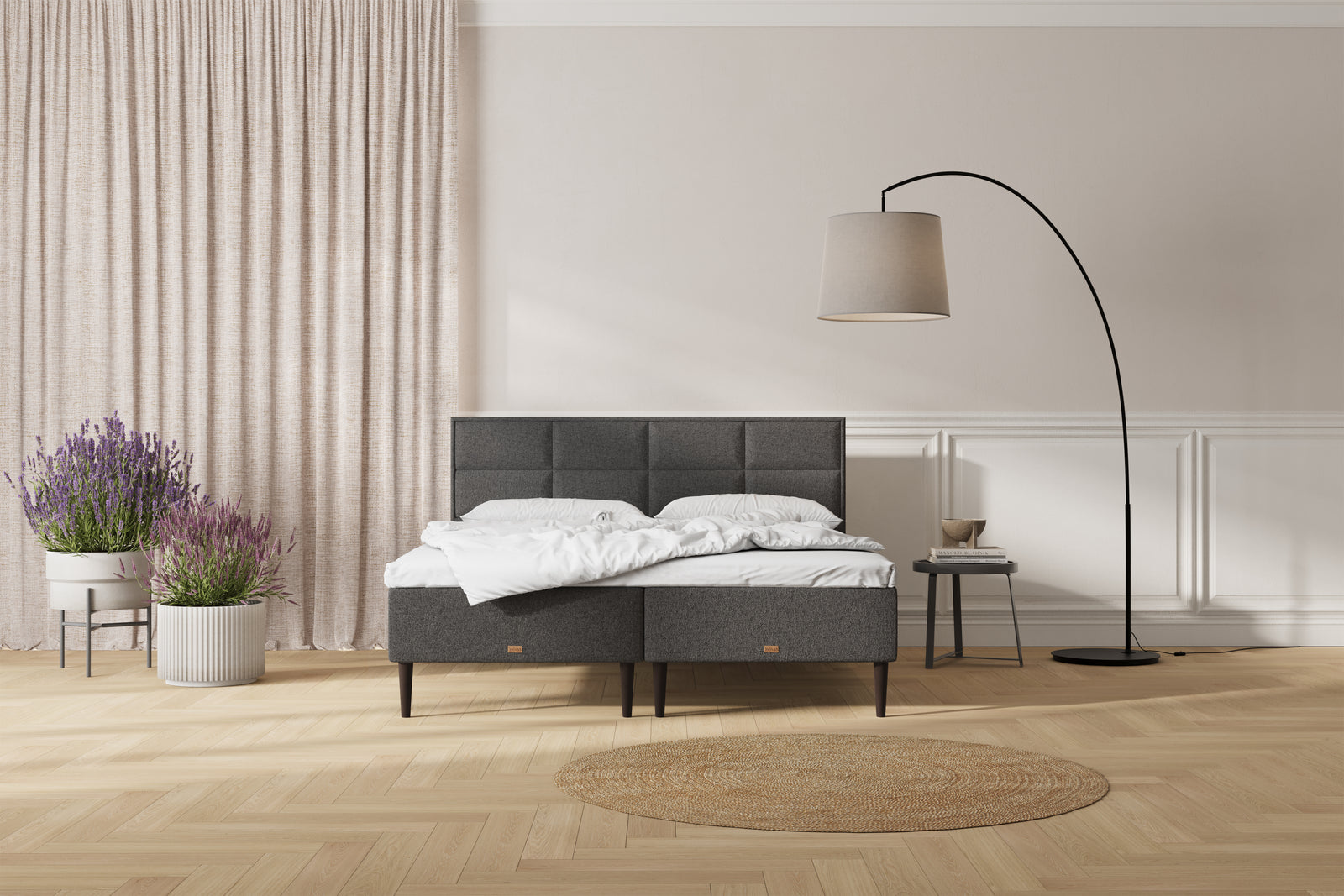 SÖVNN Saga Boxmadras - 140x200 - Grå