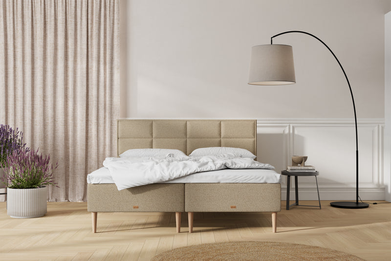 SÖVNN Saga Boxmadras - 210x210 - Sand