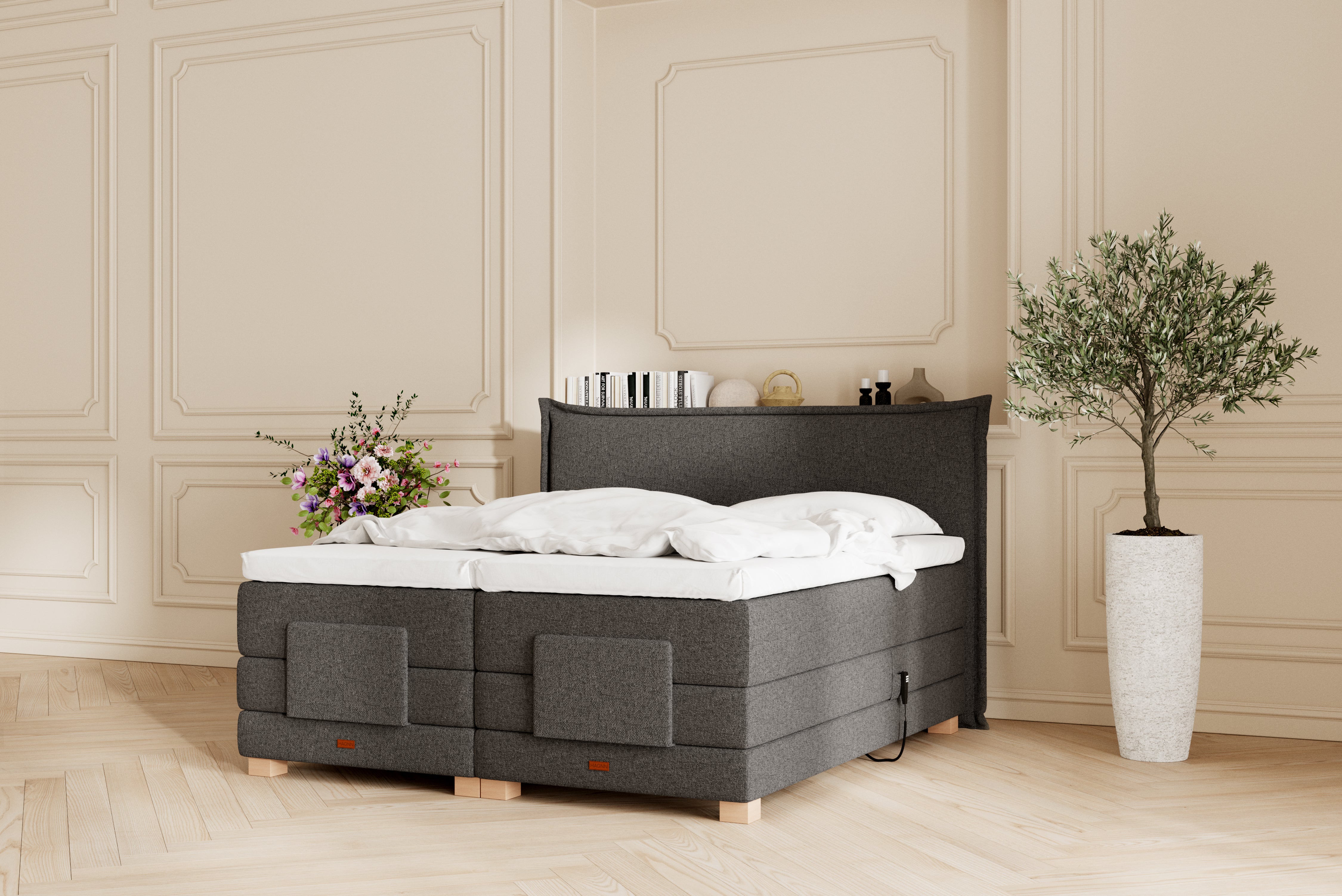 SÖVNN Silva Elevationsseng - 160x200 - Grå