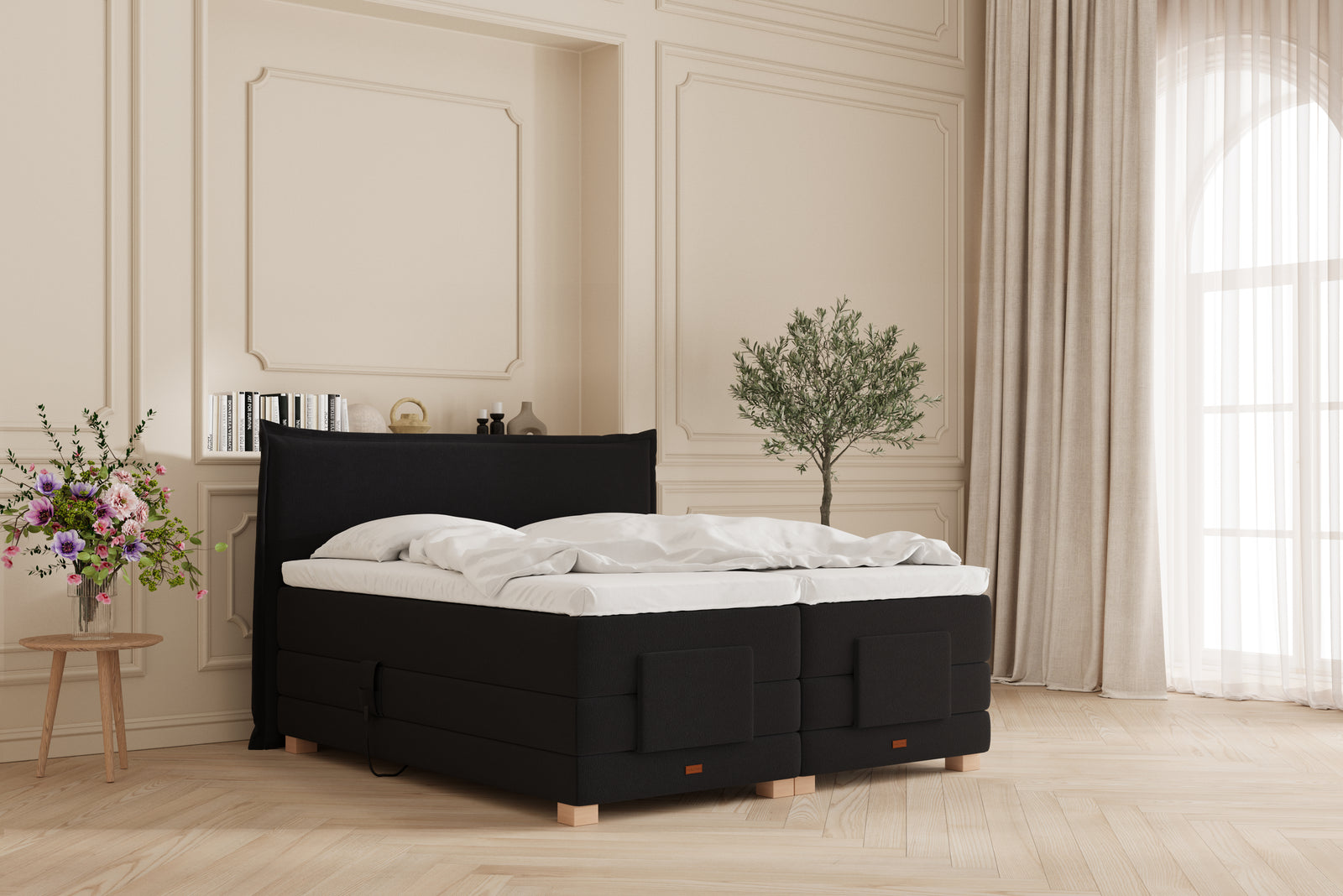 SÖVNN Silva Elevationsseng - 160x200 - Sort
