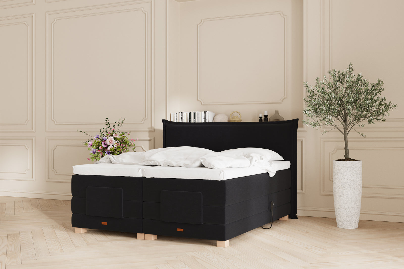 SÖVNN Silva Elevationsseng - 160x200 - Sort
