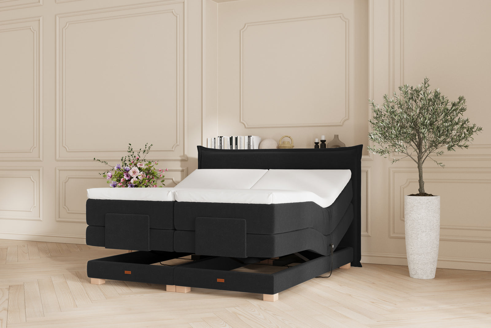 SÖVNN Silva Elevationsseng - 160x200 - Sort