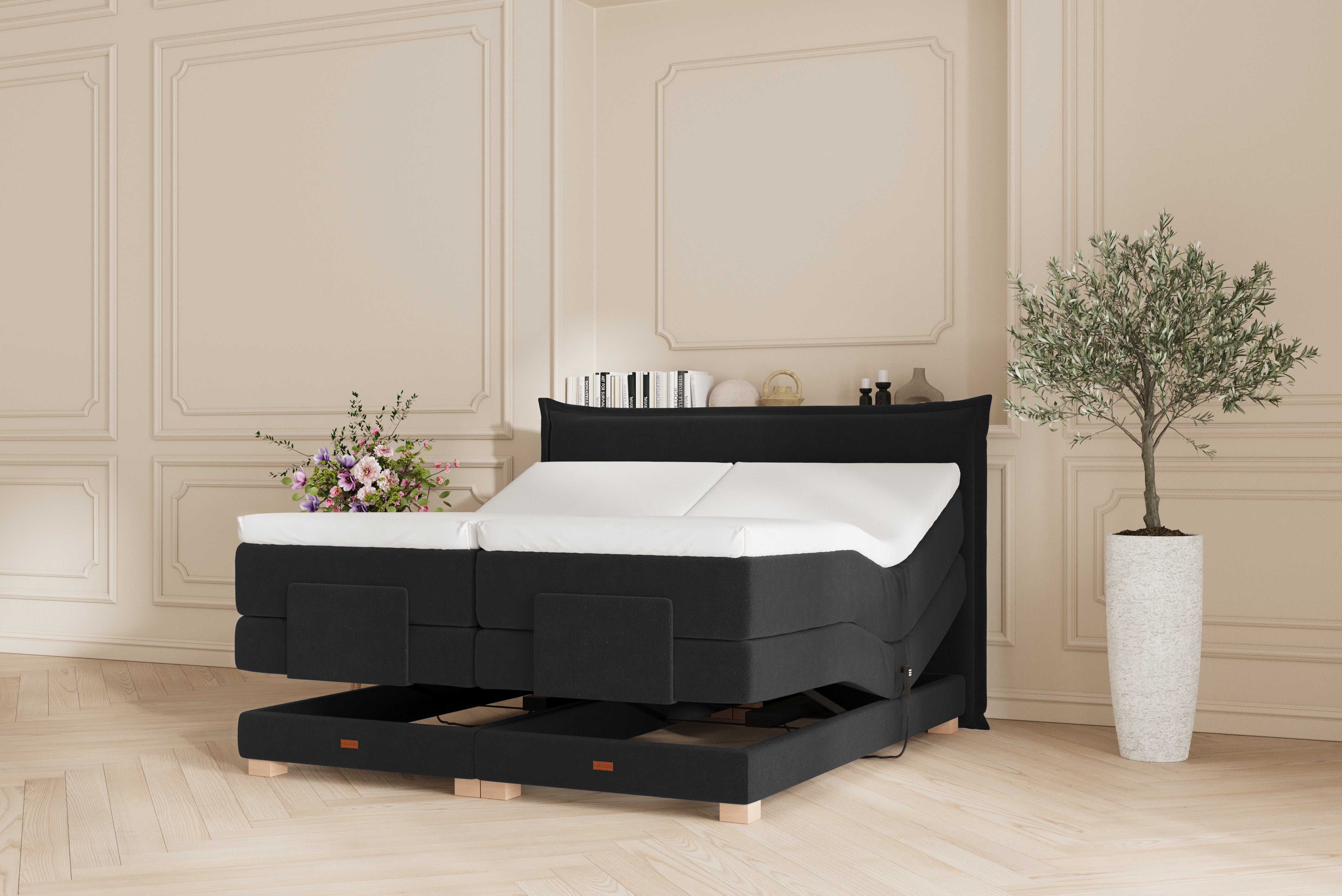 SÖVNN Silva Elevationsseng - 160x200 - Sort