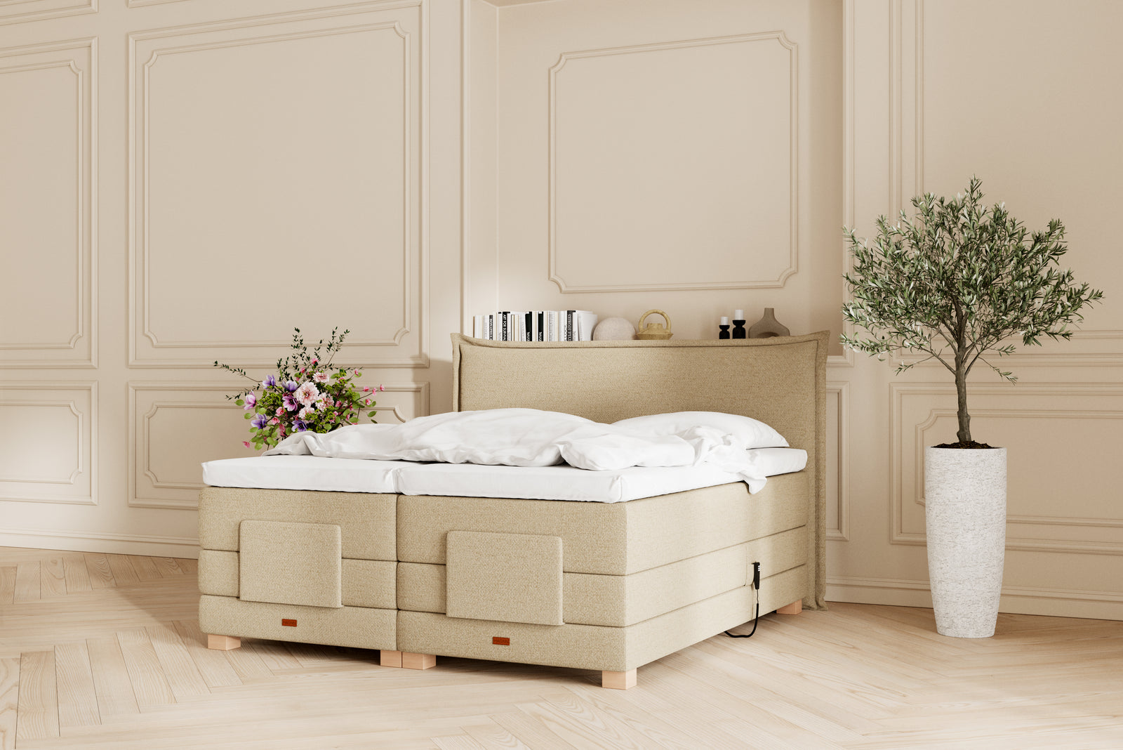 SÖVNN Silva Elevationsseng - 160x200 - Sand