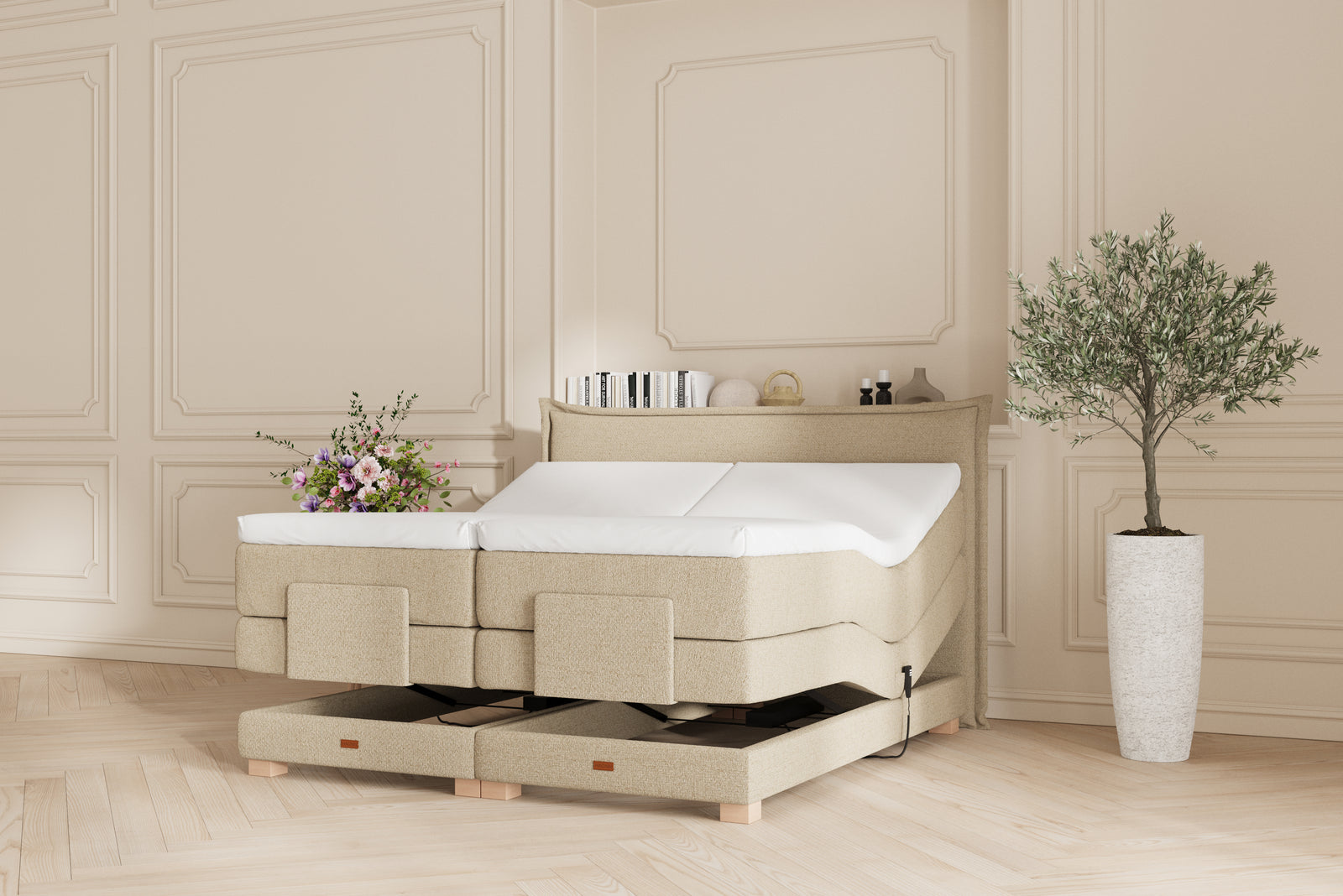 SÖVNN Silva Elevationsseng - 160x200 - Sand