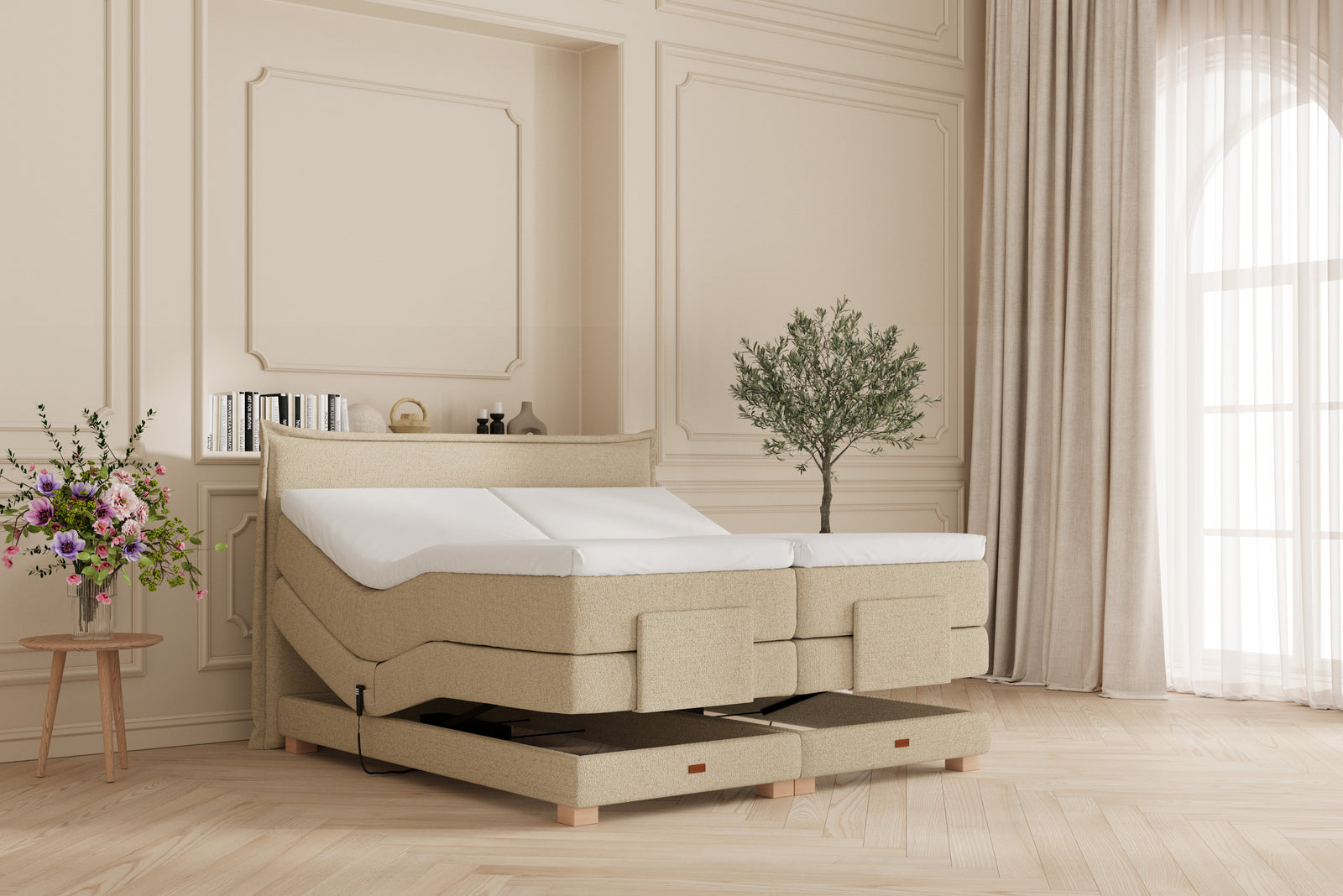 SÖVNN Silva Elevationsseng - 160x200 - Sand