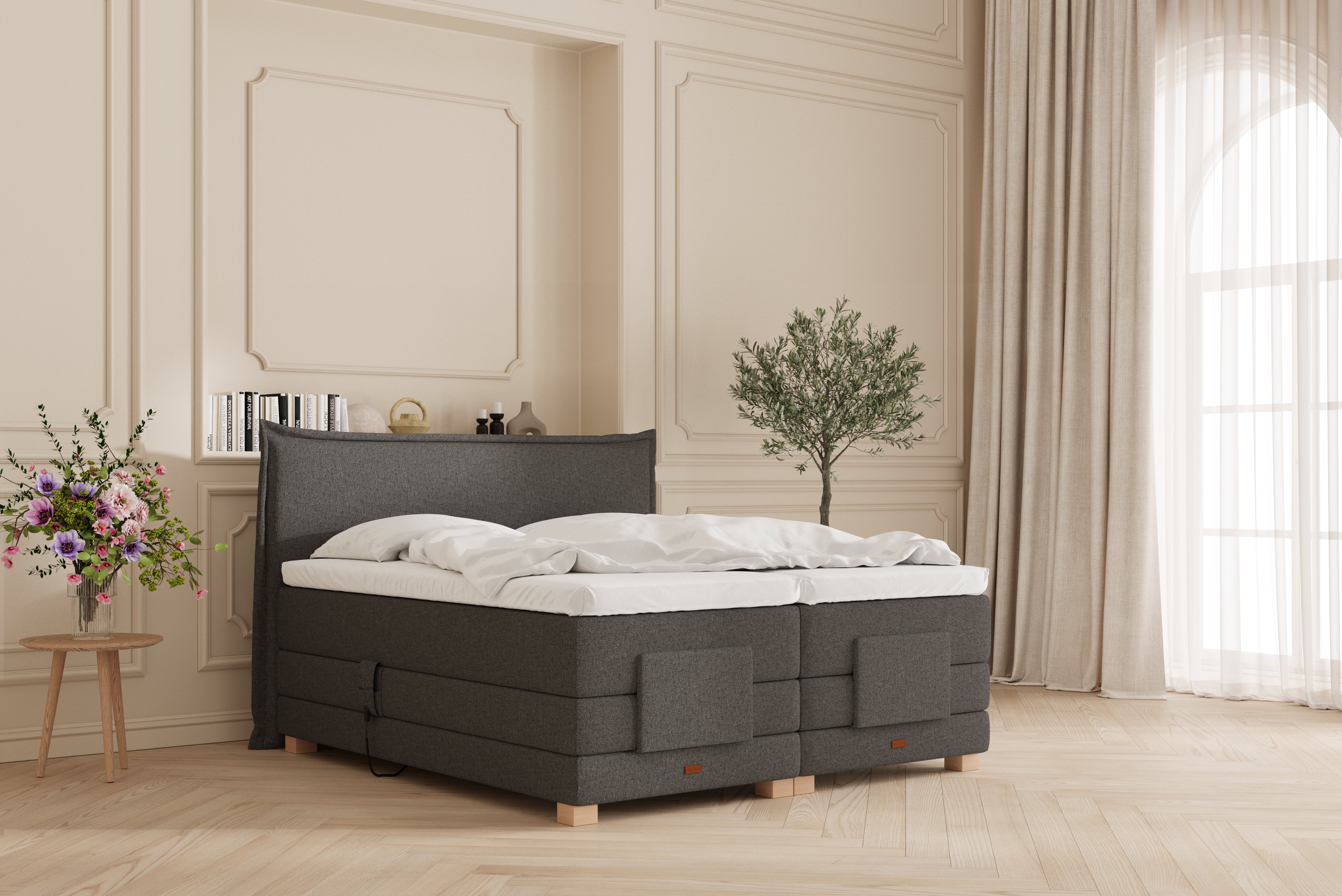 SÖVNN Silva Elevationsseng - 160x200 - Grå