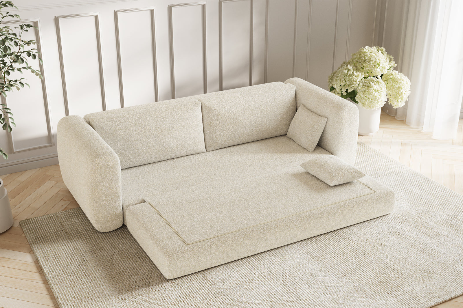 Lea Sovesofa - Bouclé Beige