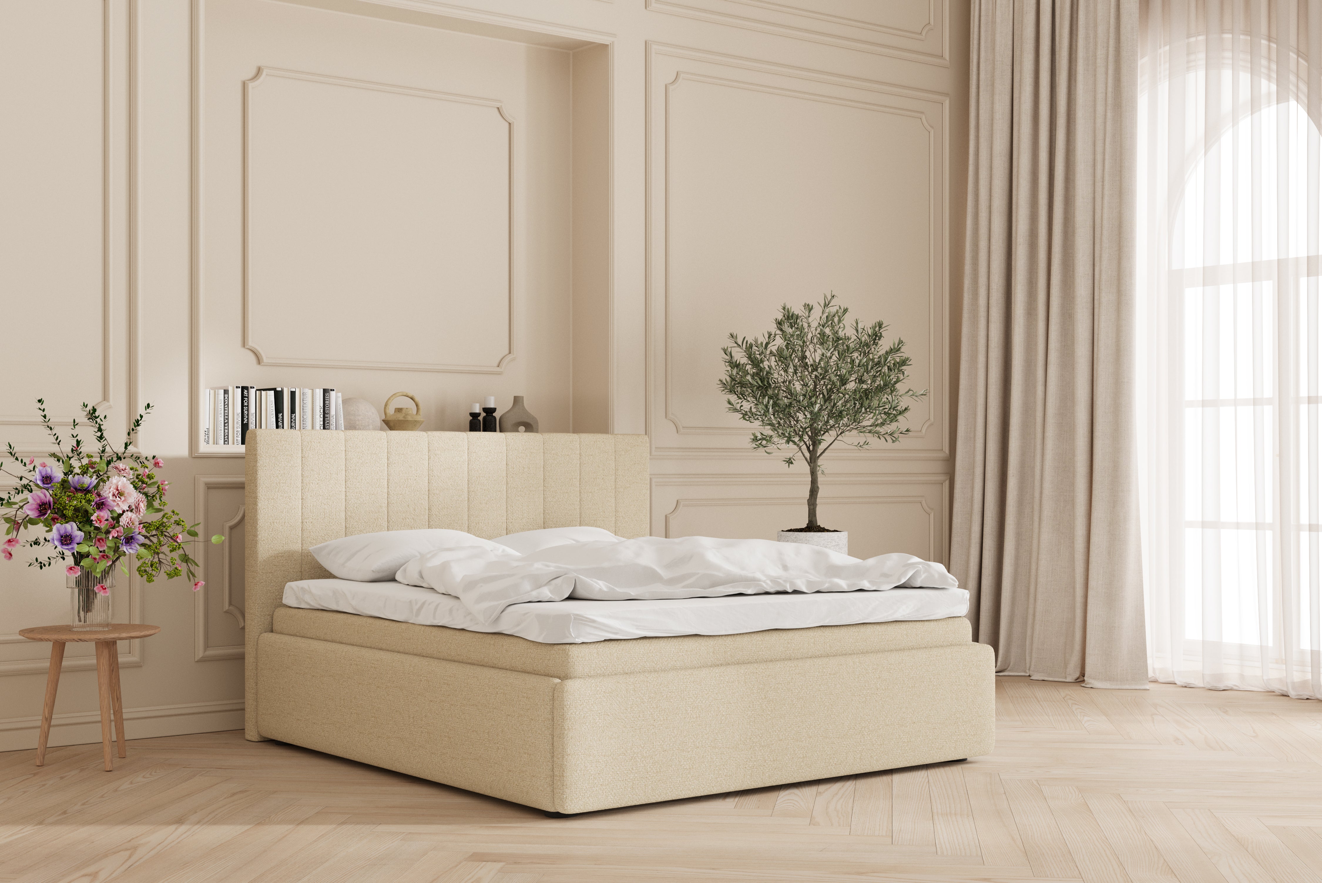 SÖVNN Vega sengeramme - 180x200 - Lys beige