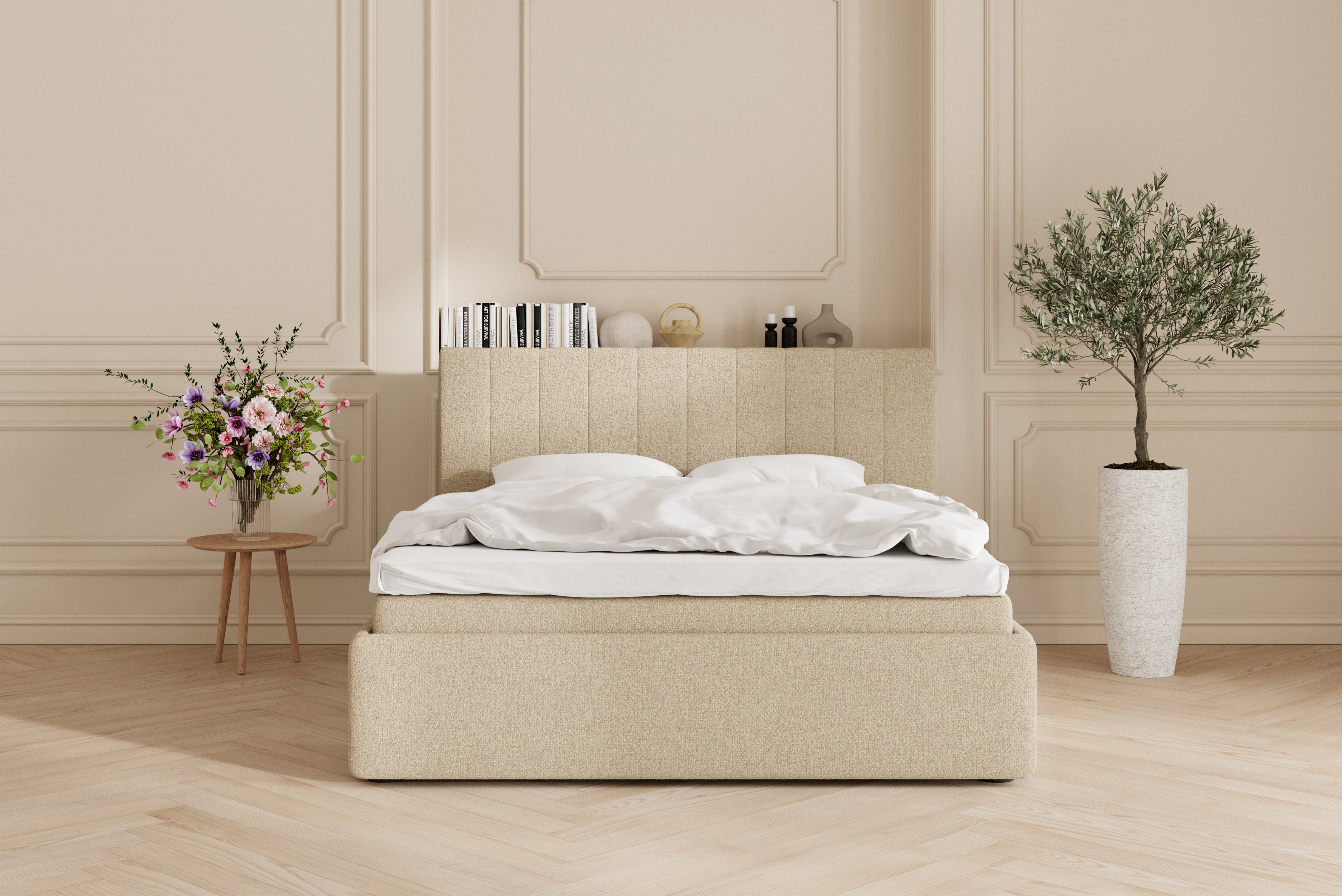 SÖVNN Vega sengeramme - 180x200 - Lys beige