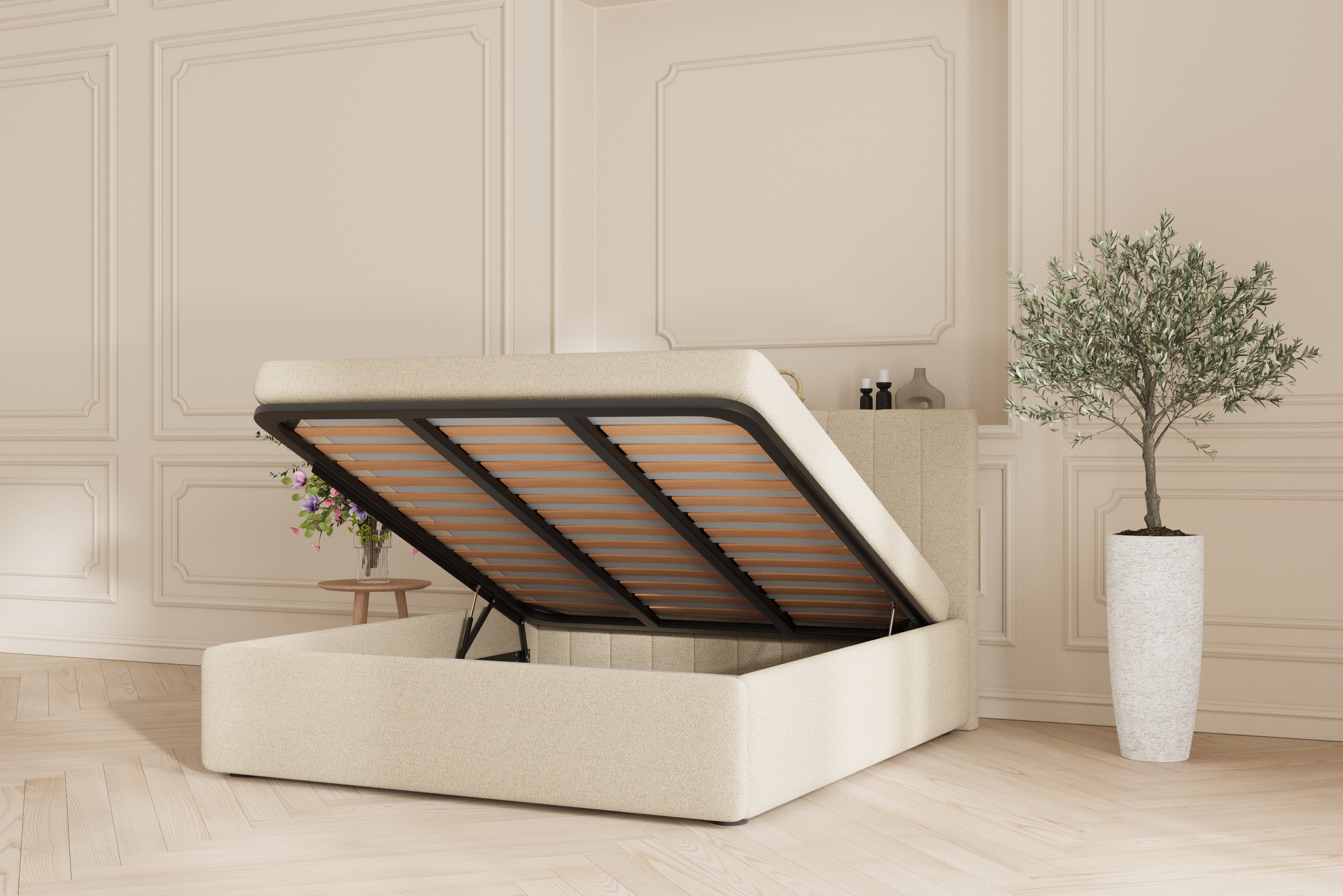 SÖVNN Vega sengeramme - 180x200 - Lys beige