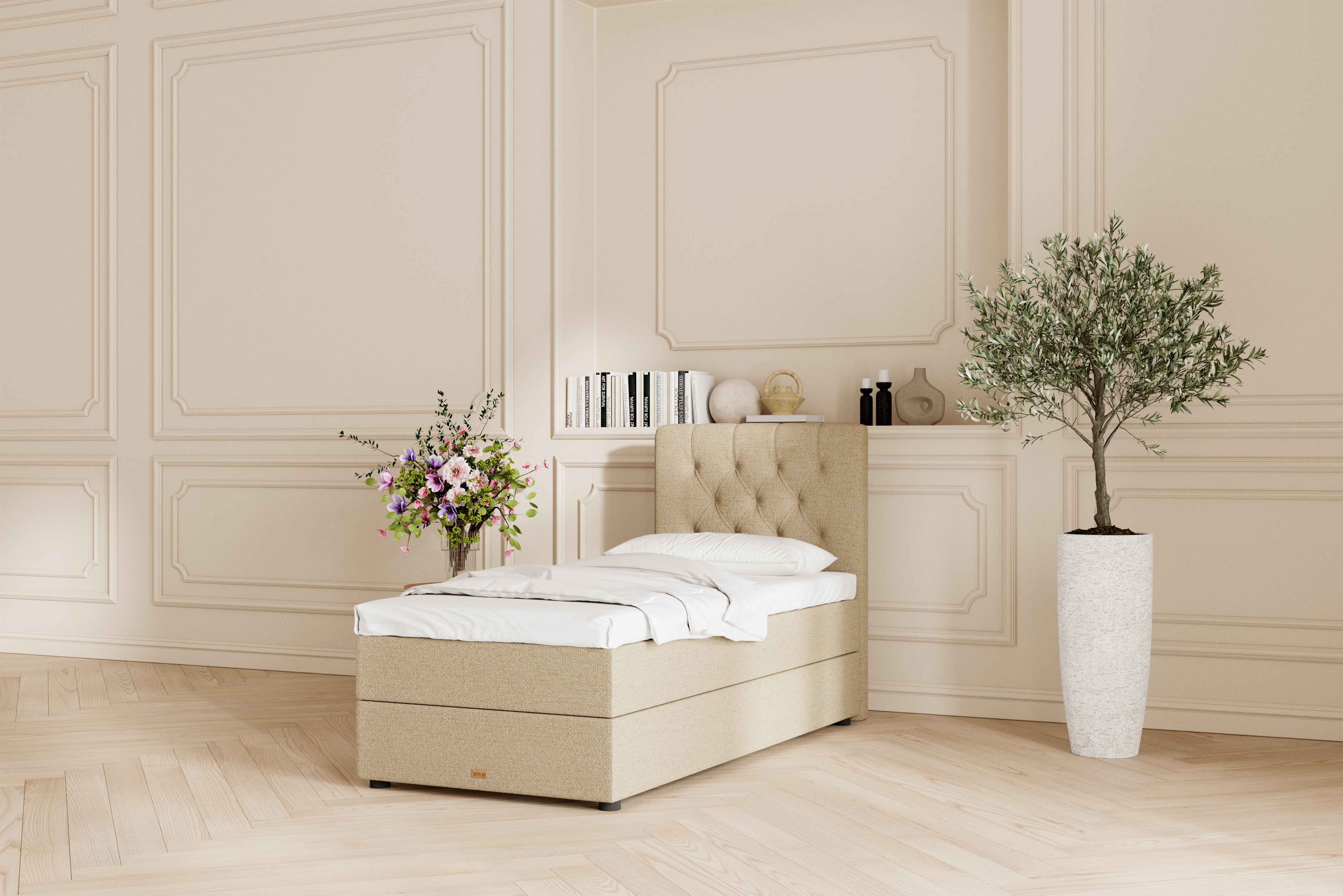 SÖVNN Vera Boxseng Med Opbevaring - 80x200 - Sand