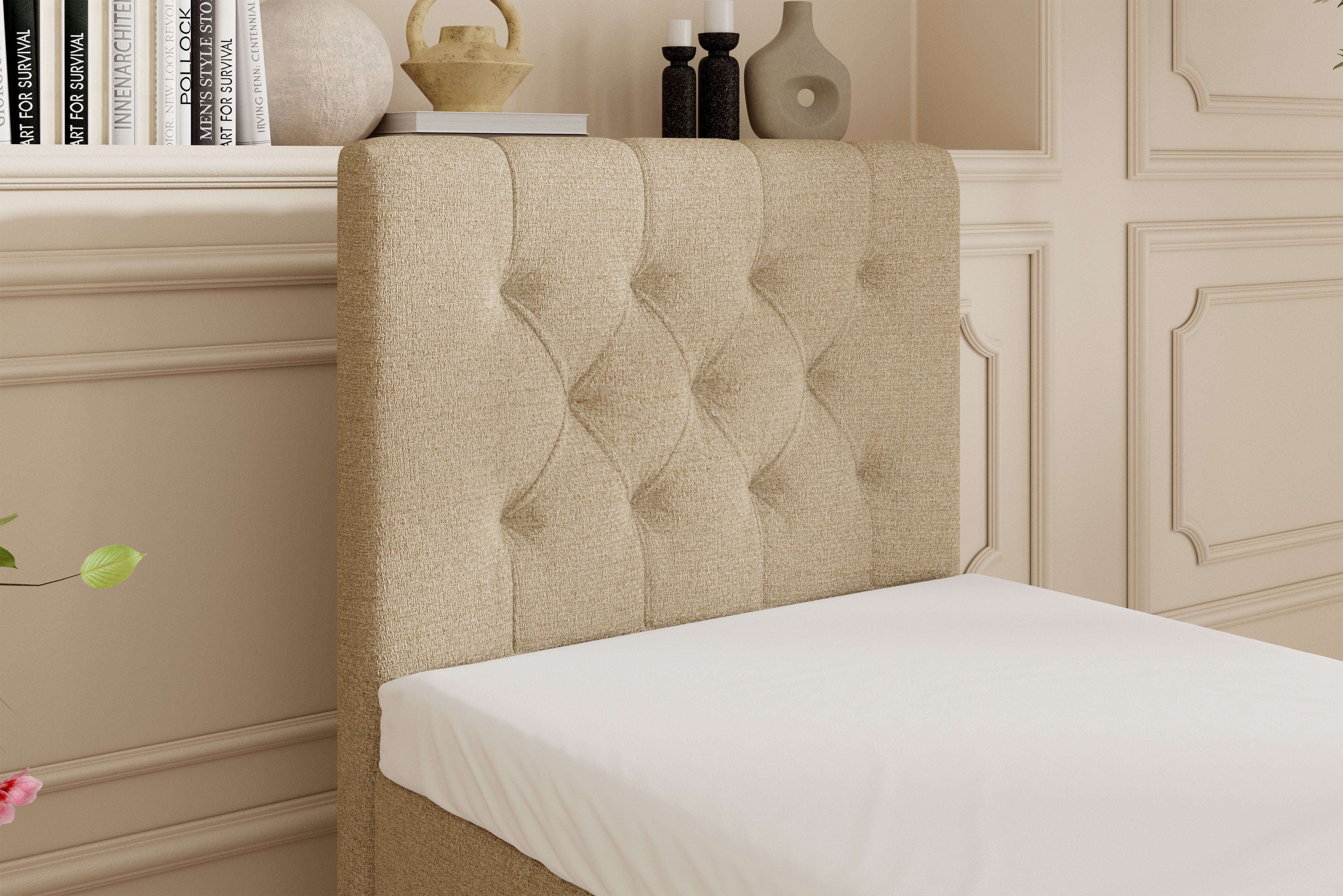 SÖVNN Vera Boxseng Med Opbevaring - 80x200 - Sand