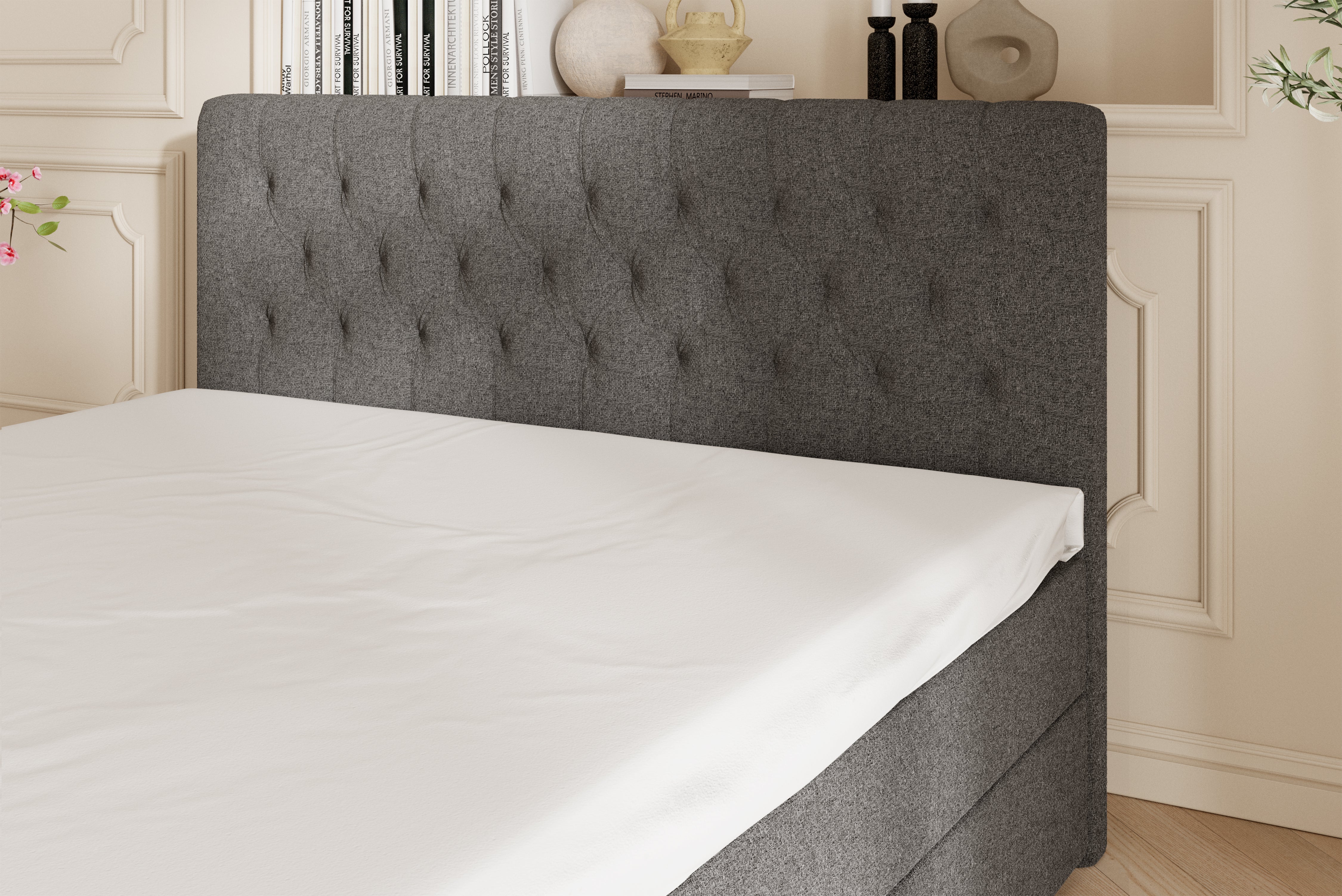 SÖVNN Vera Boxseng Med Opbevaring - 160x200 - Grå