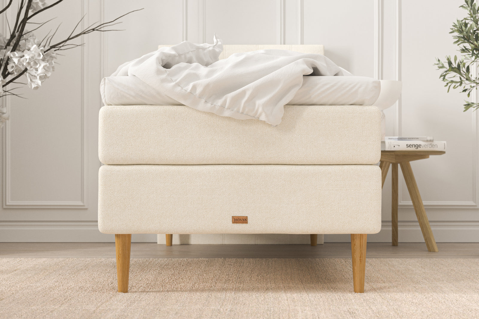 SÖVNN Maya Kontinentalseng - 120x200 - Lys Beige